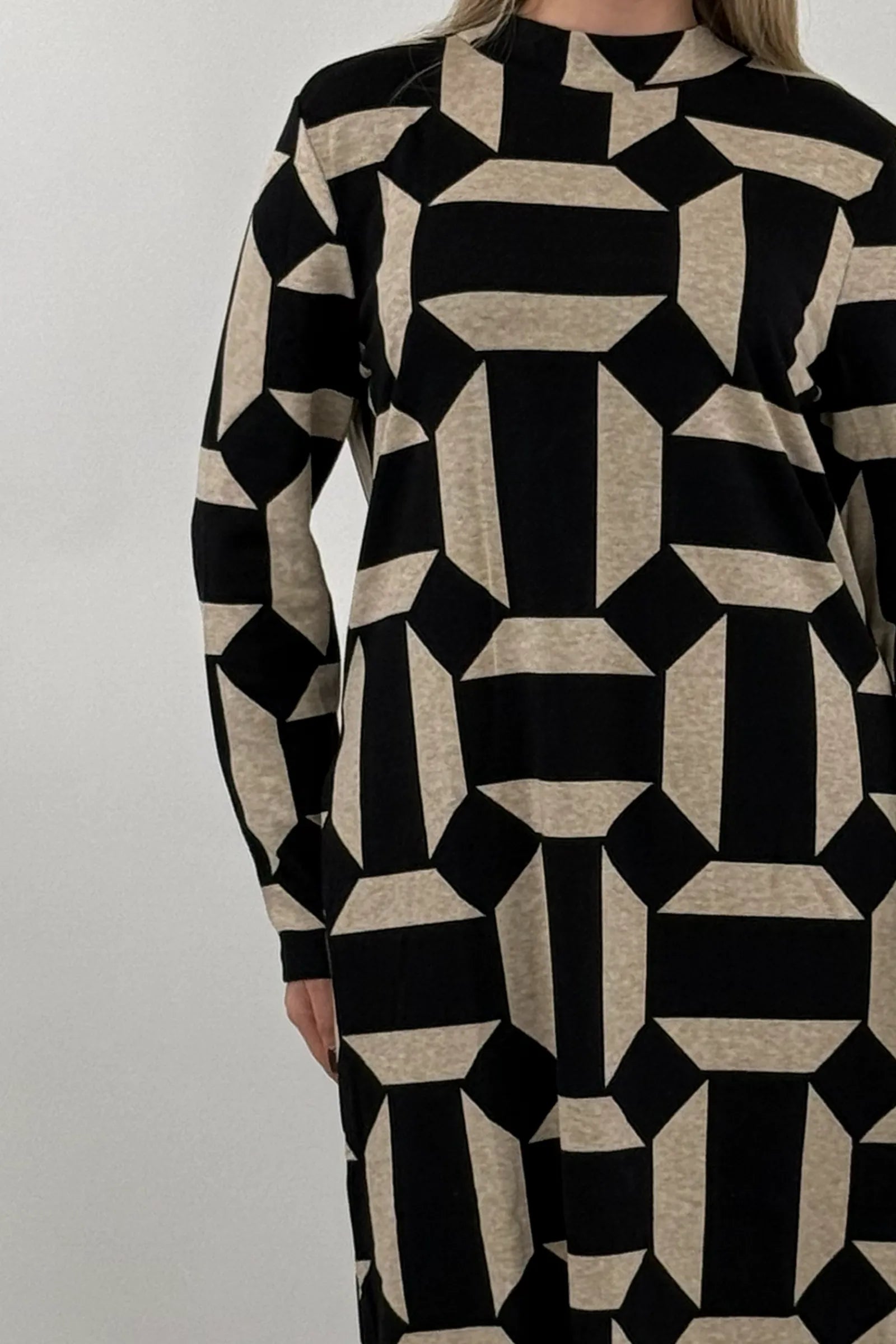 Fustan geometric print