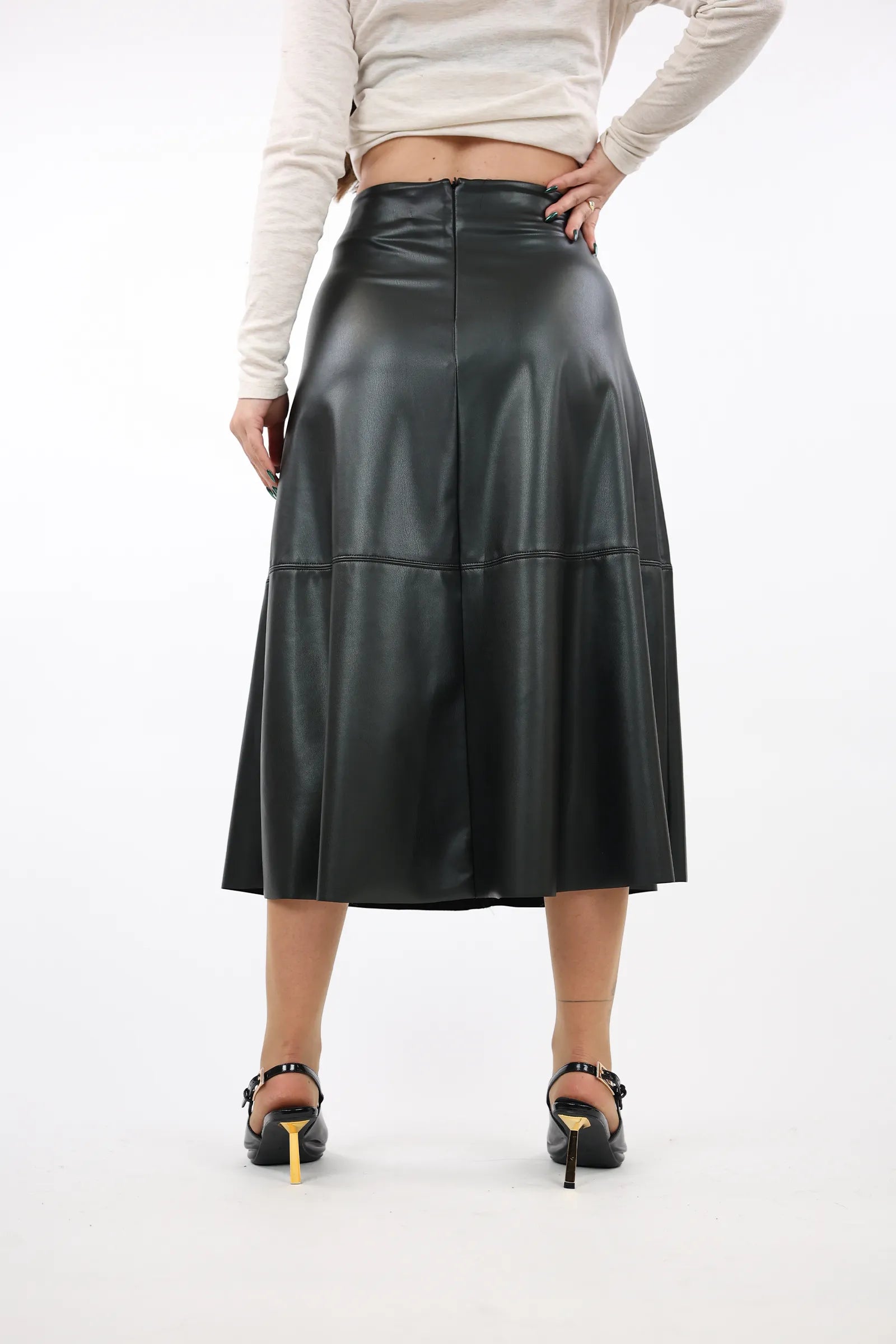 FUND LEATHER MIDI