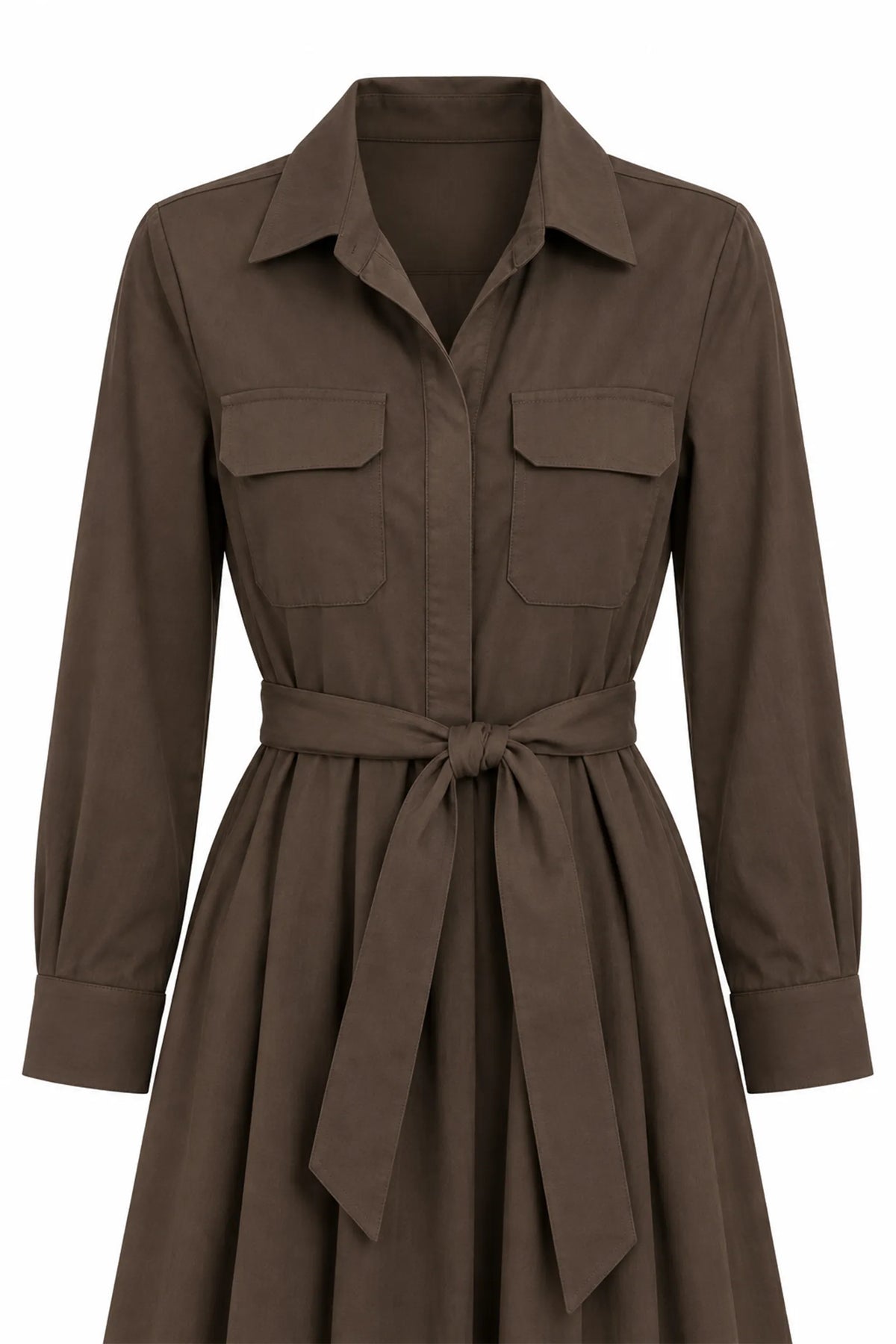 Fustan collared neckline