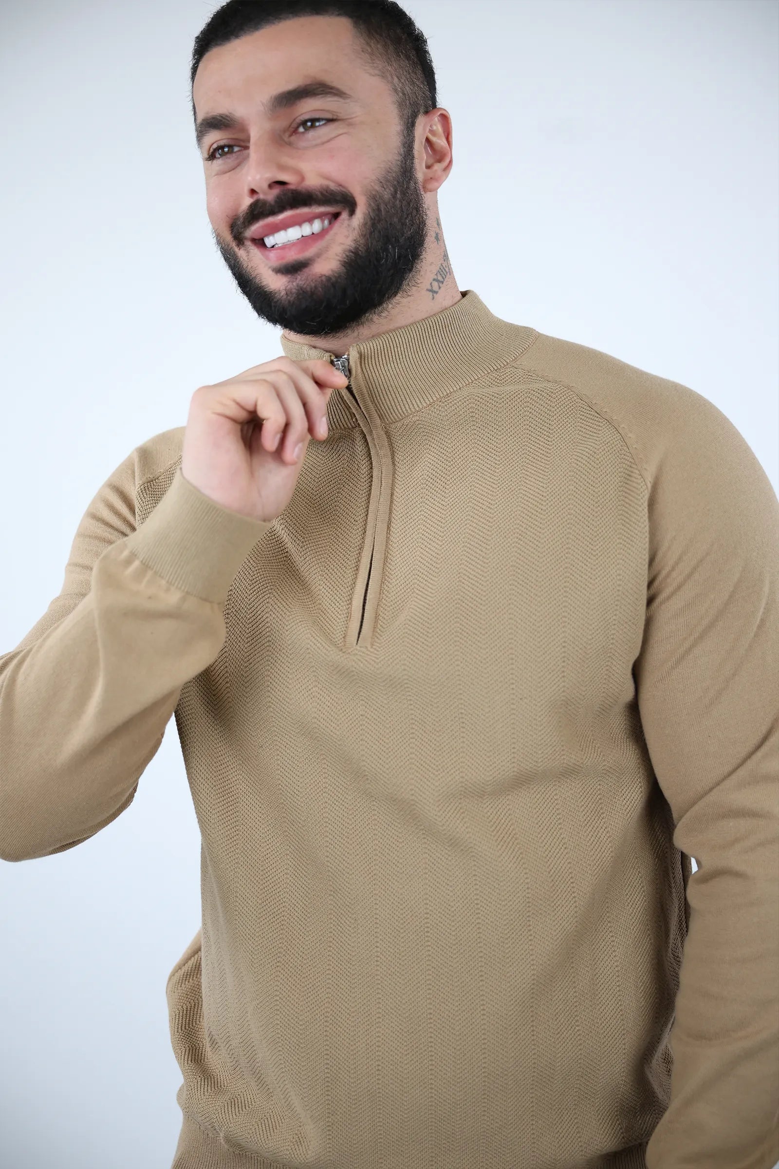 XHEMPER zip top knit