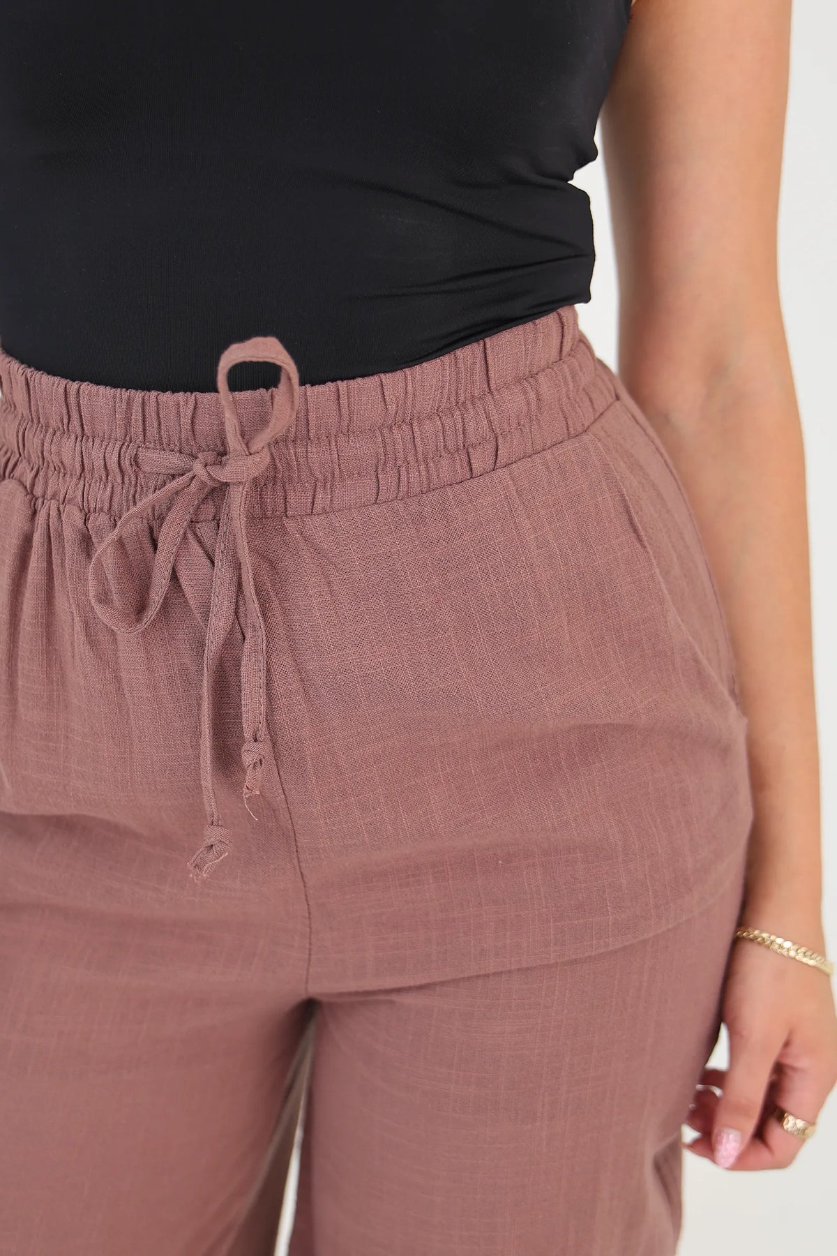 Pantallona linen wide leg