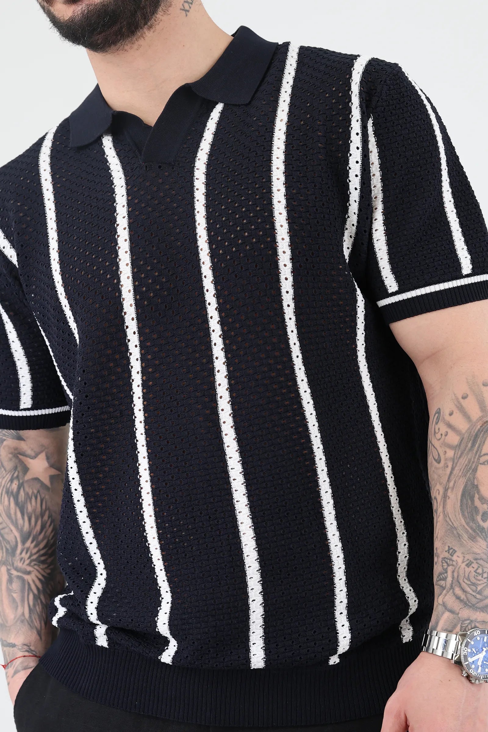 Maice striped crochet