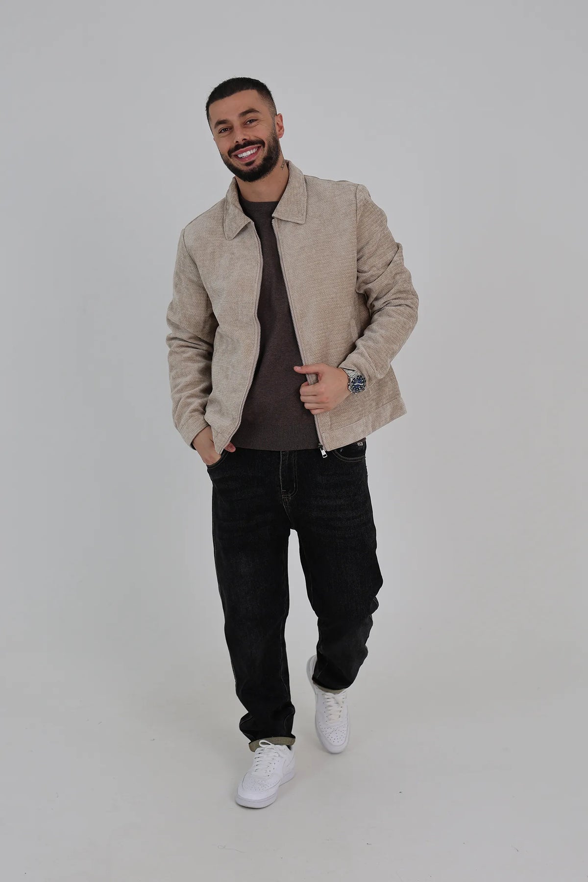 Jakne textured suede