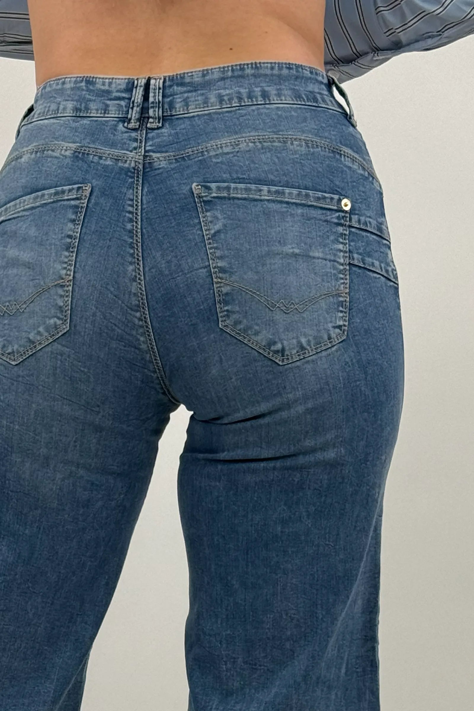 Farmerka high rise blue jeans