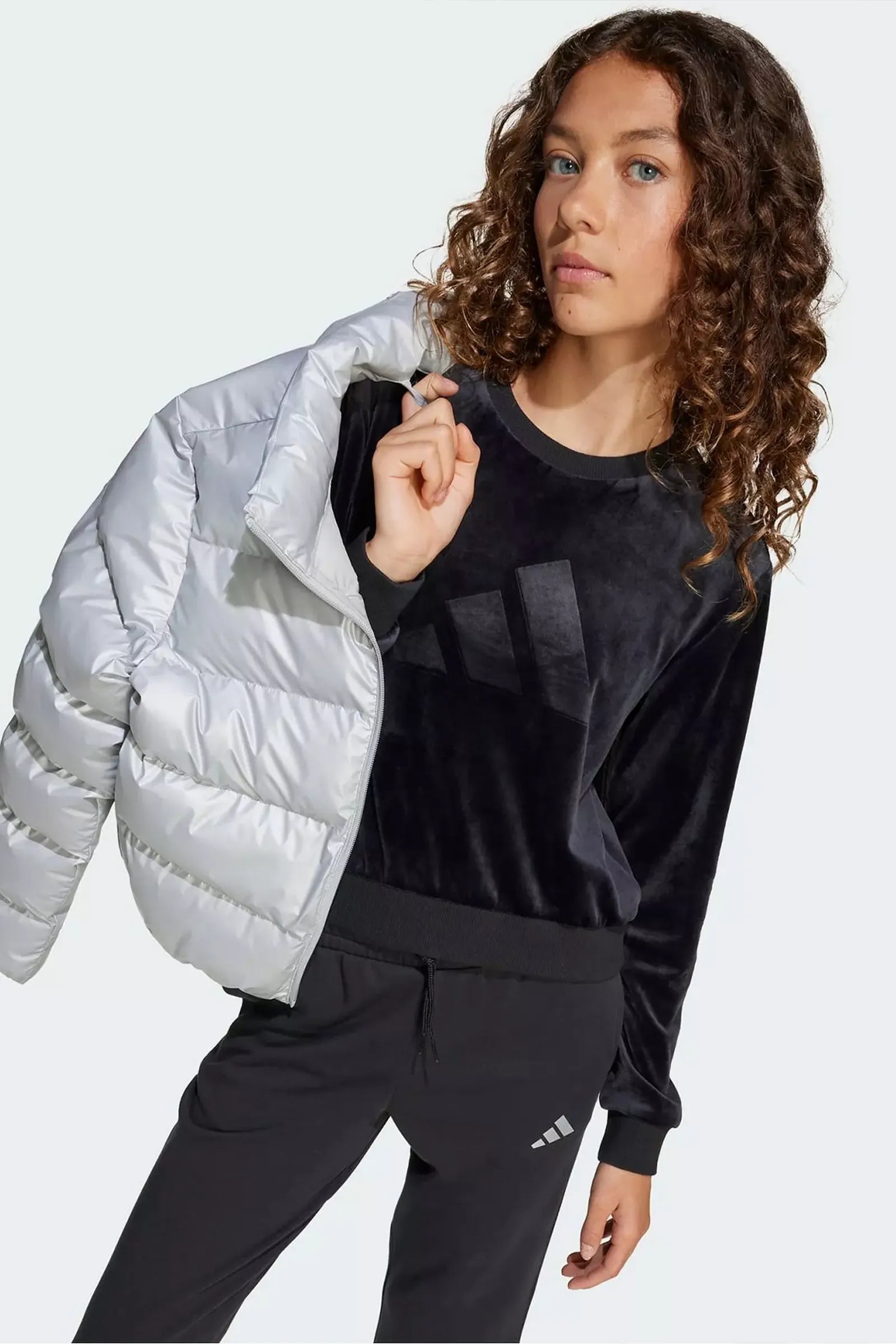 DUKS GIRL HOLIDAY GLAM CROPPED SWEATSHIRT