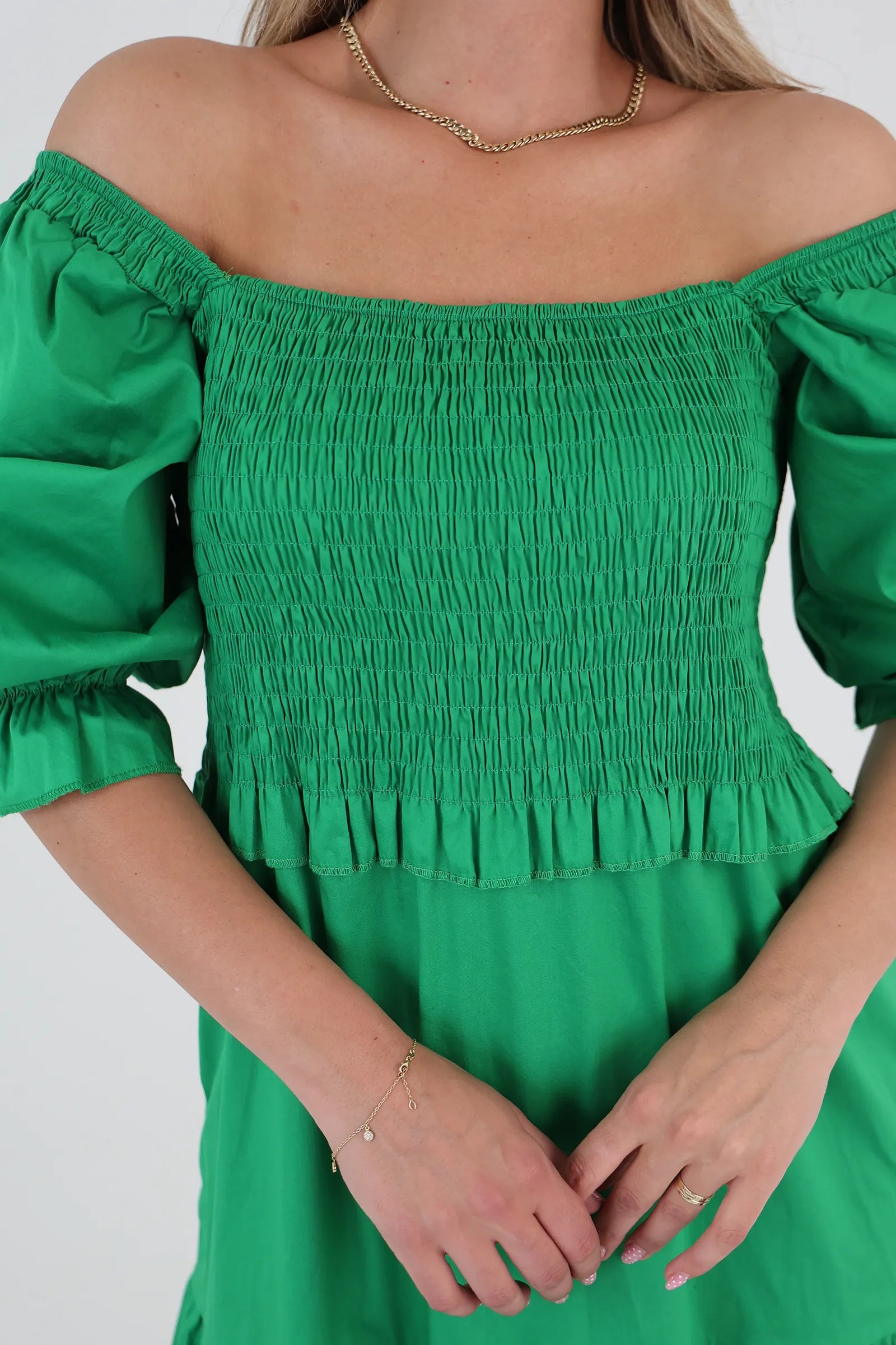 Fustan boho green