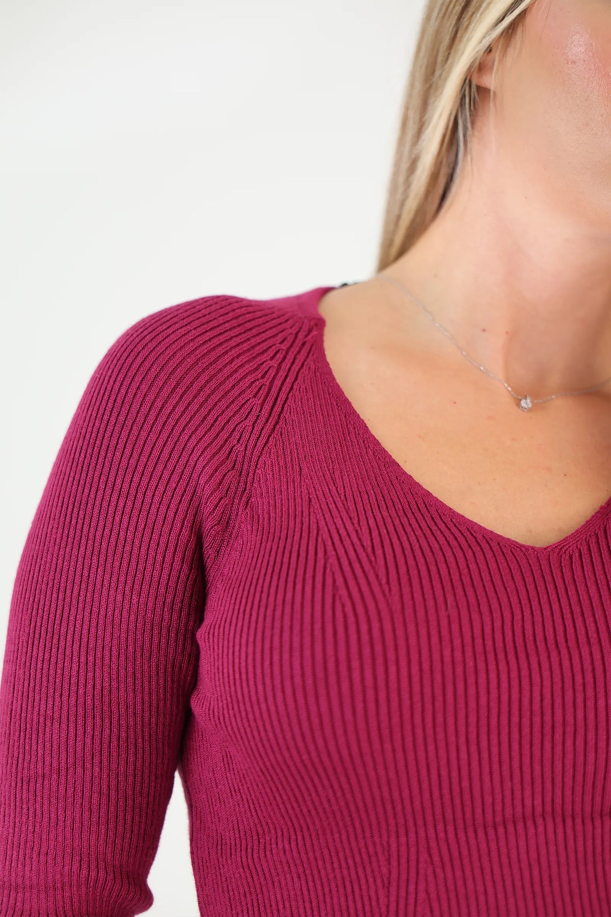 Bluze v-neck knit