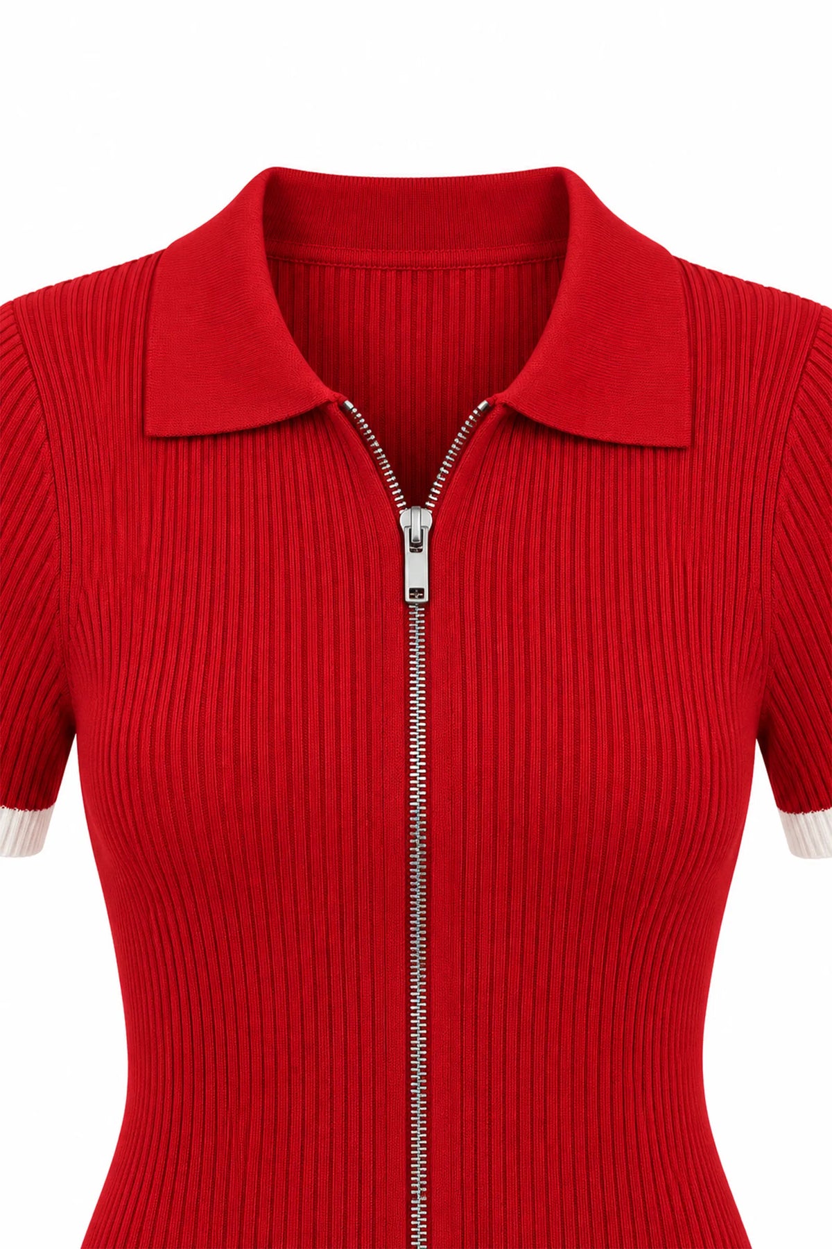 Maice zip front polo