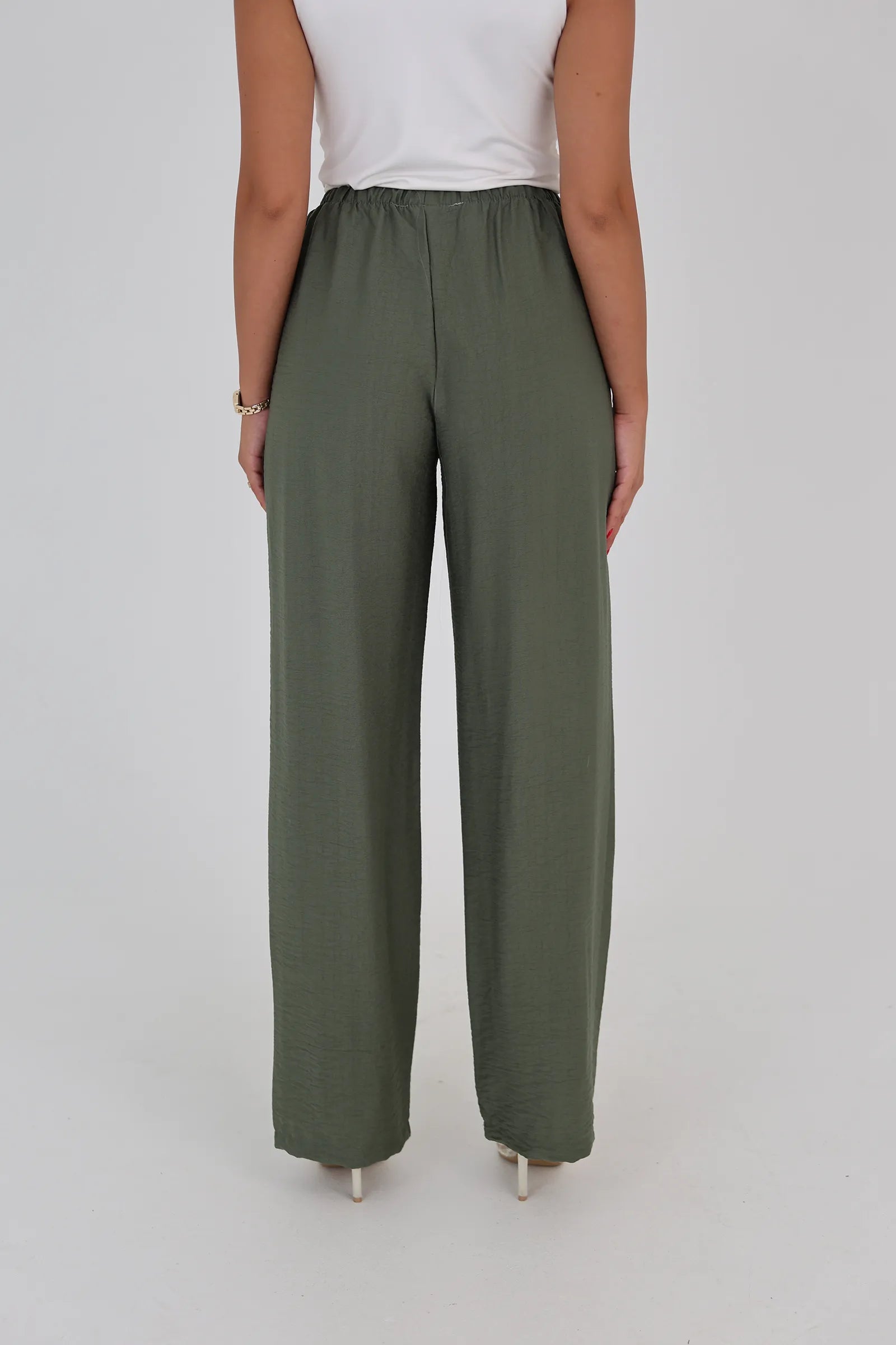 Pantallona linen wide leg