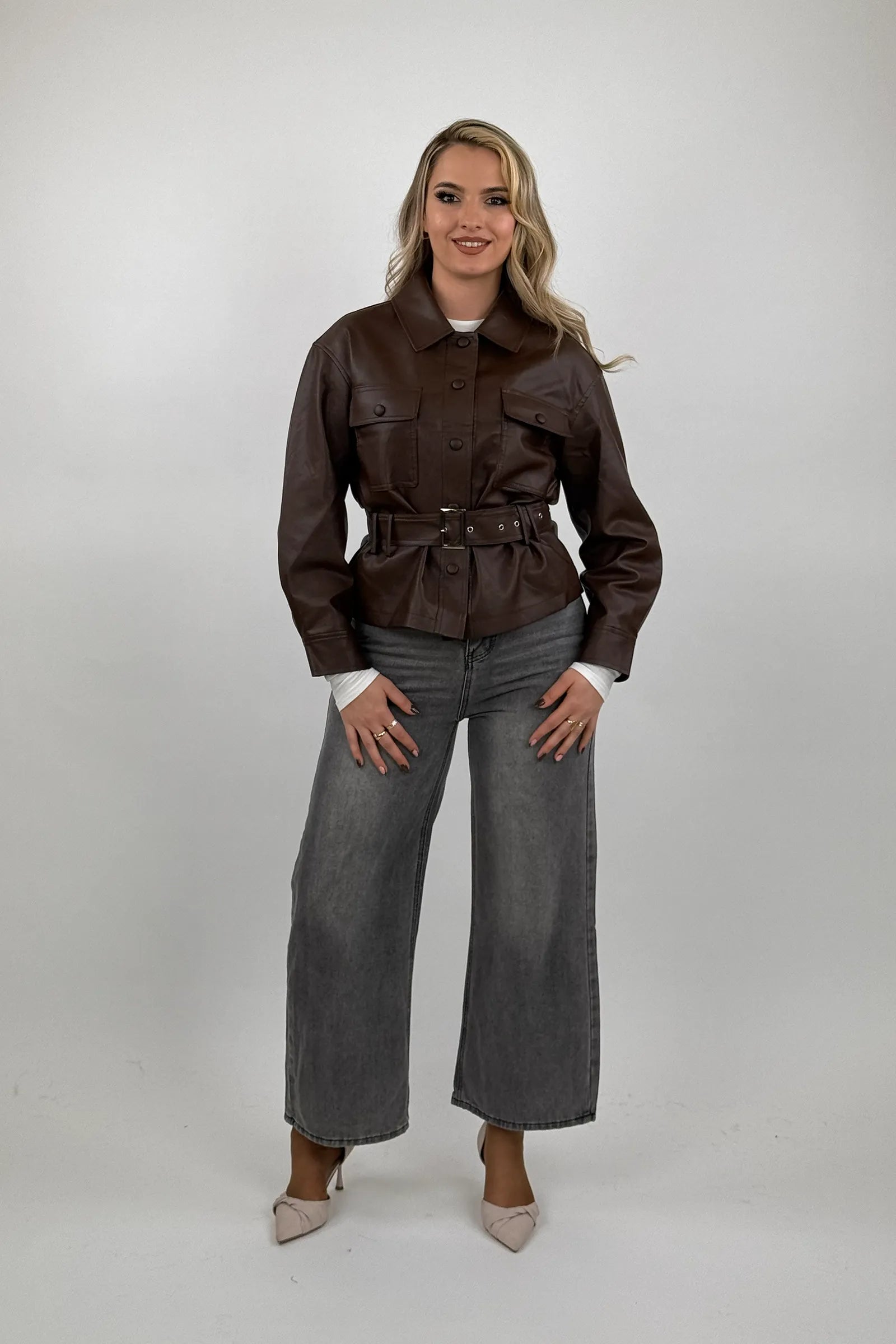 Jakne leather overshirt