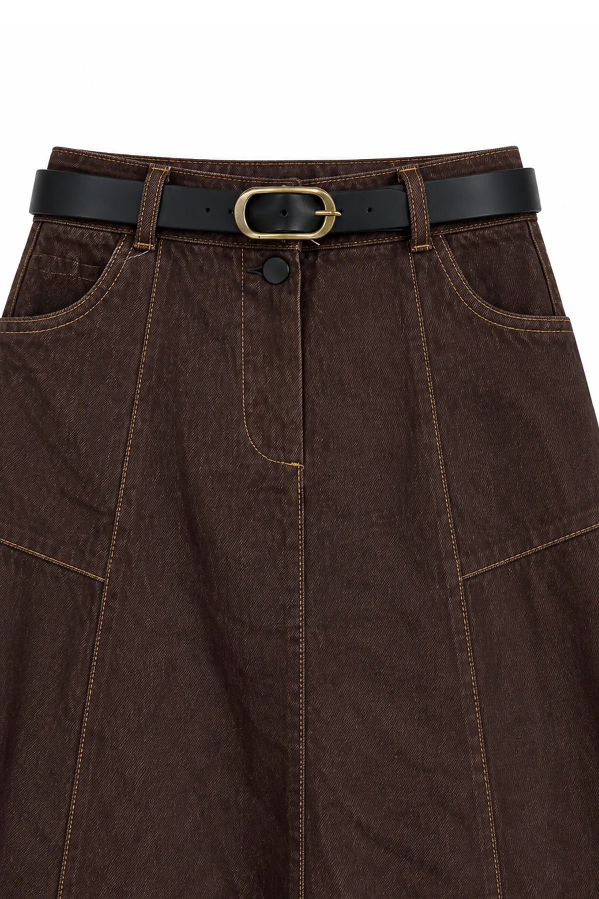 Fund a-line panel denim