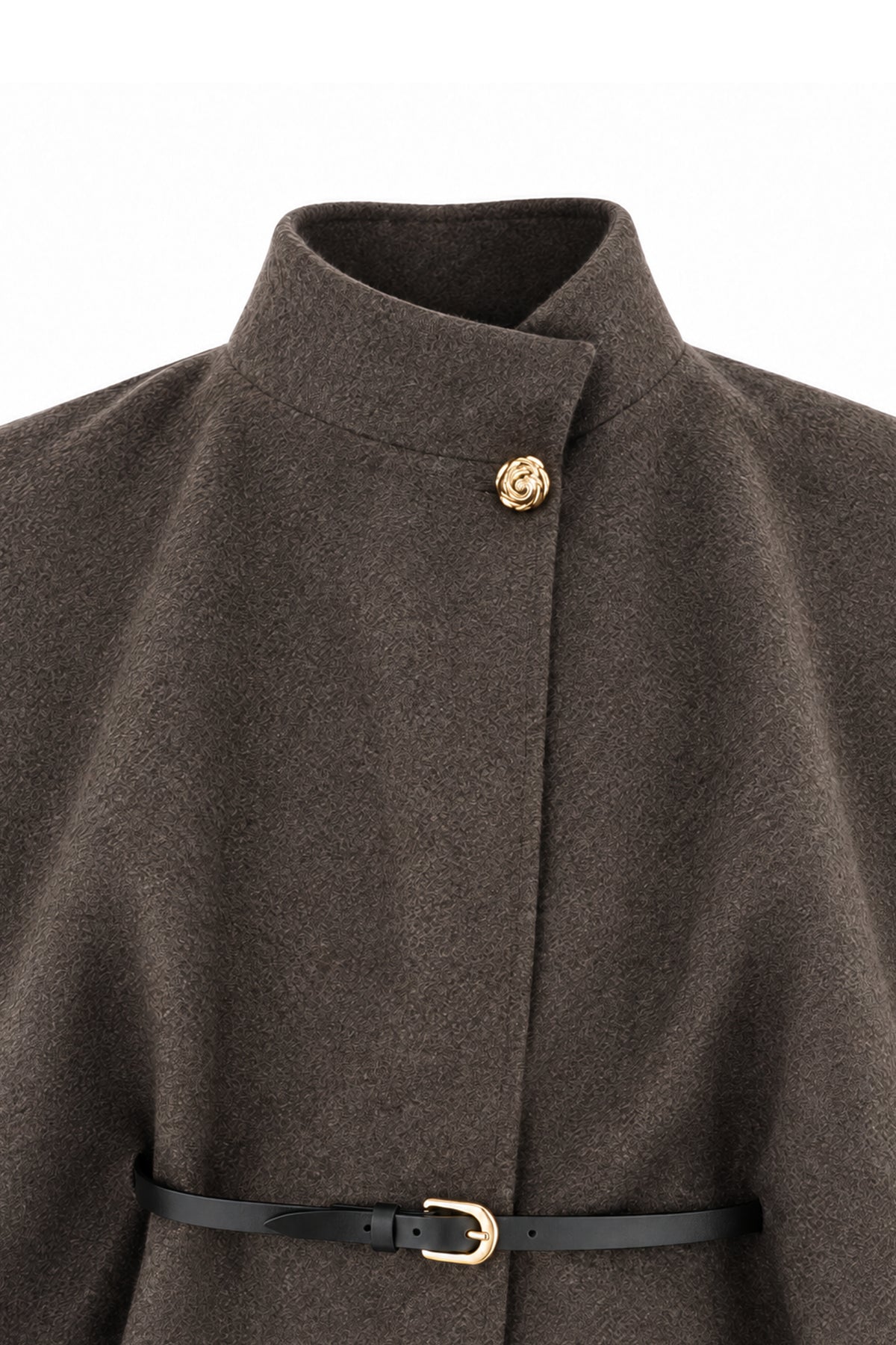 Sako mock-neck poncho