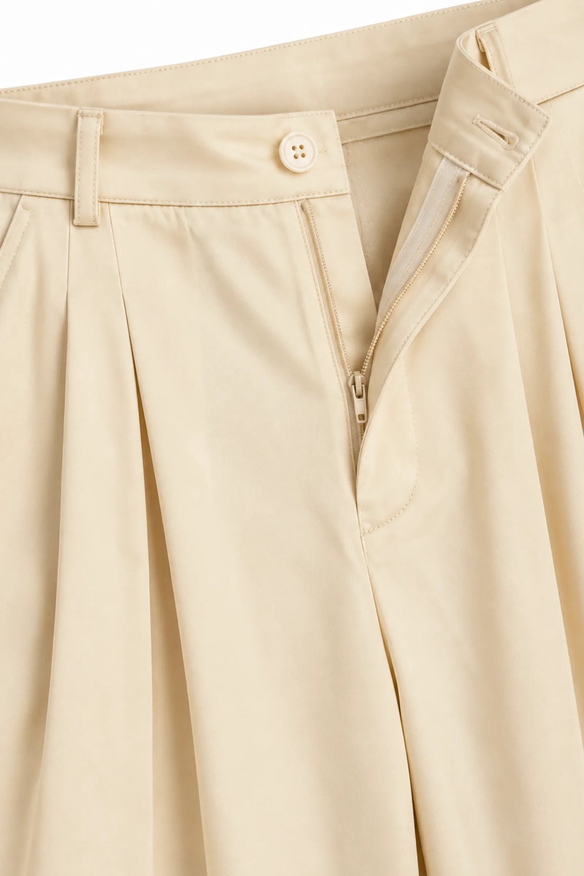 Pantallona cream satin