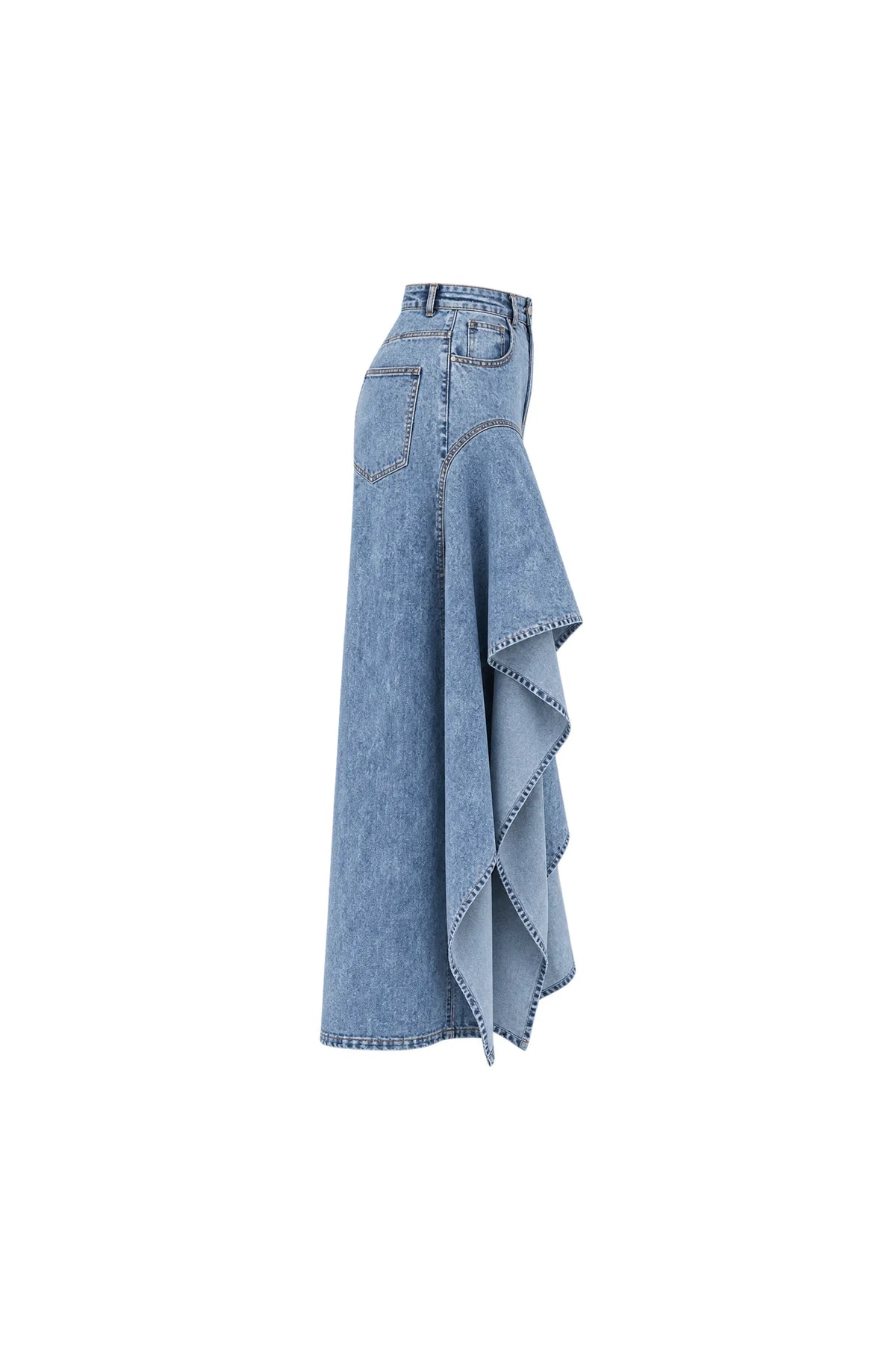 Farmerka asymmetrical denim