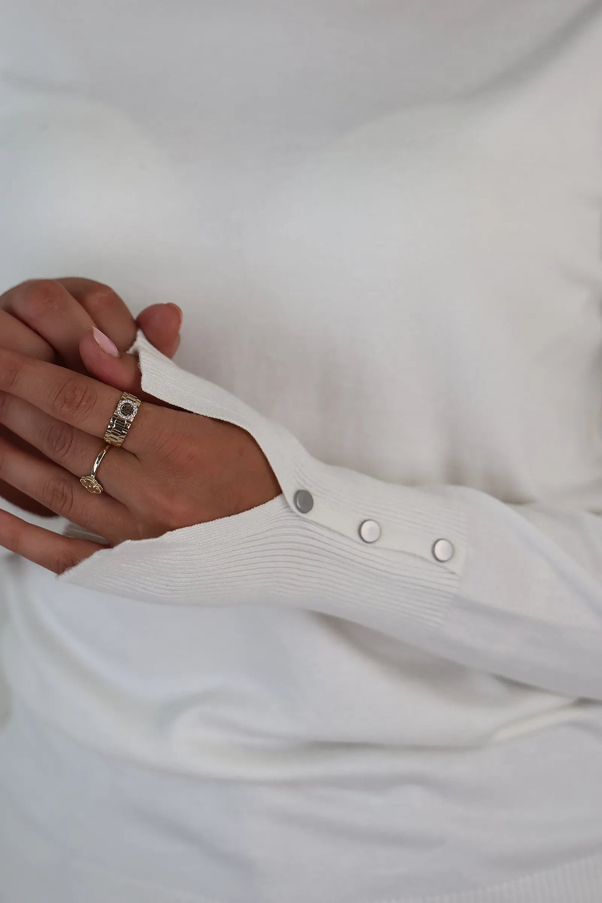 Rrollke mock neck top