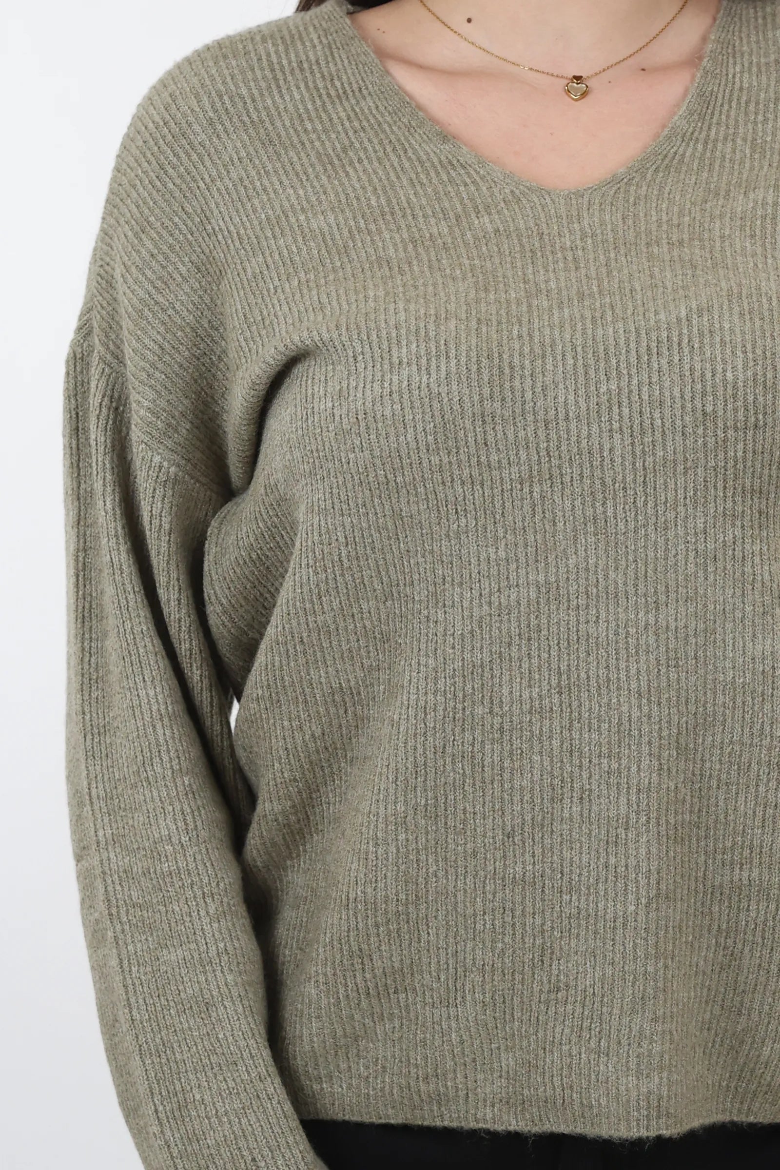 XHEMPER Deep V Knit