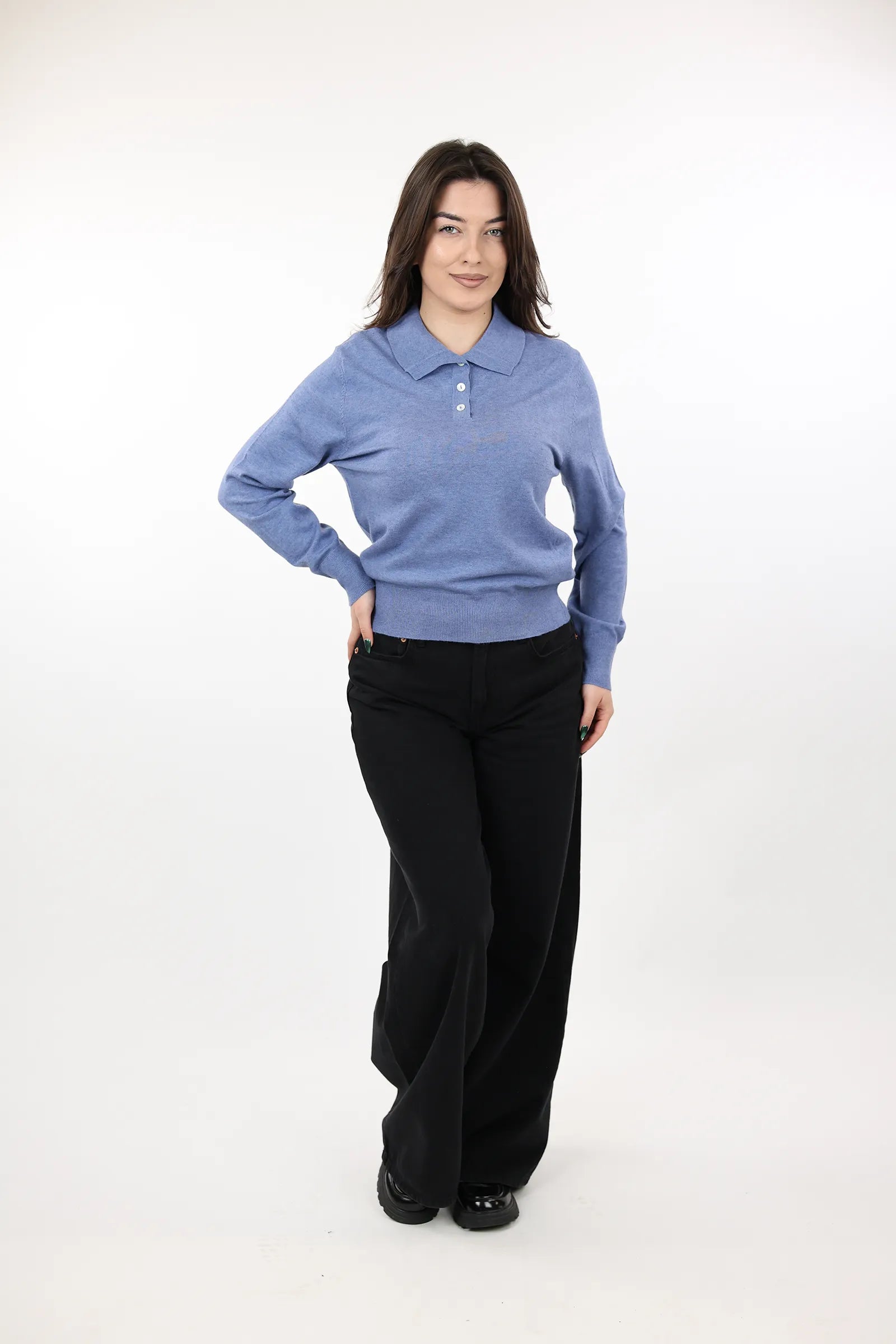 XHEMPER Knit Polo Top