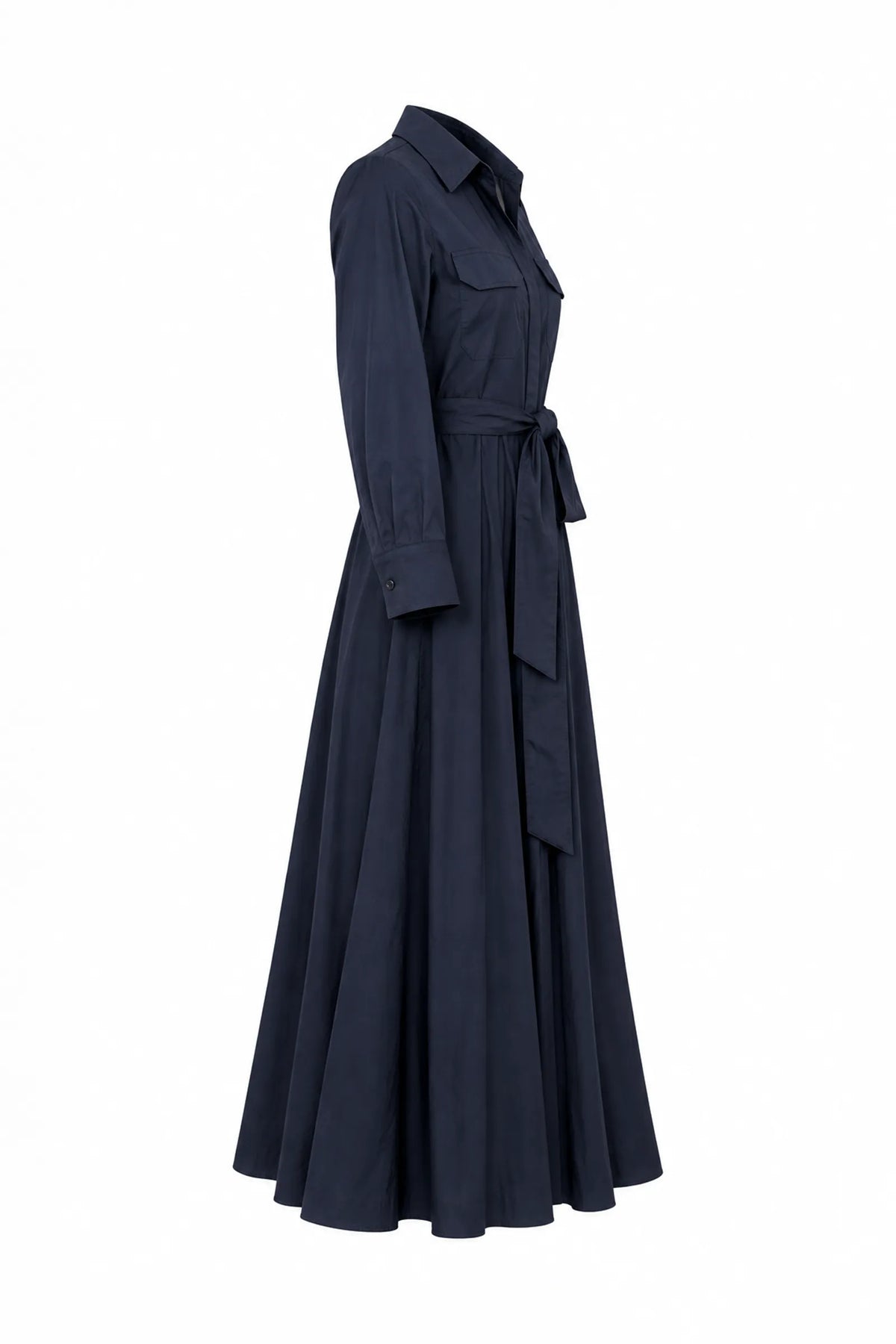 Fustan collared neckline