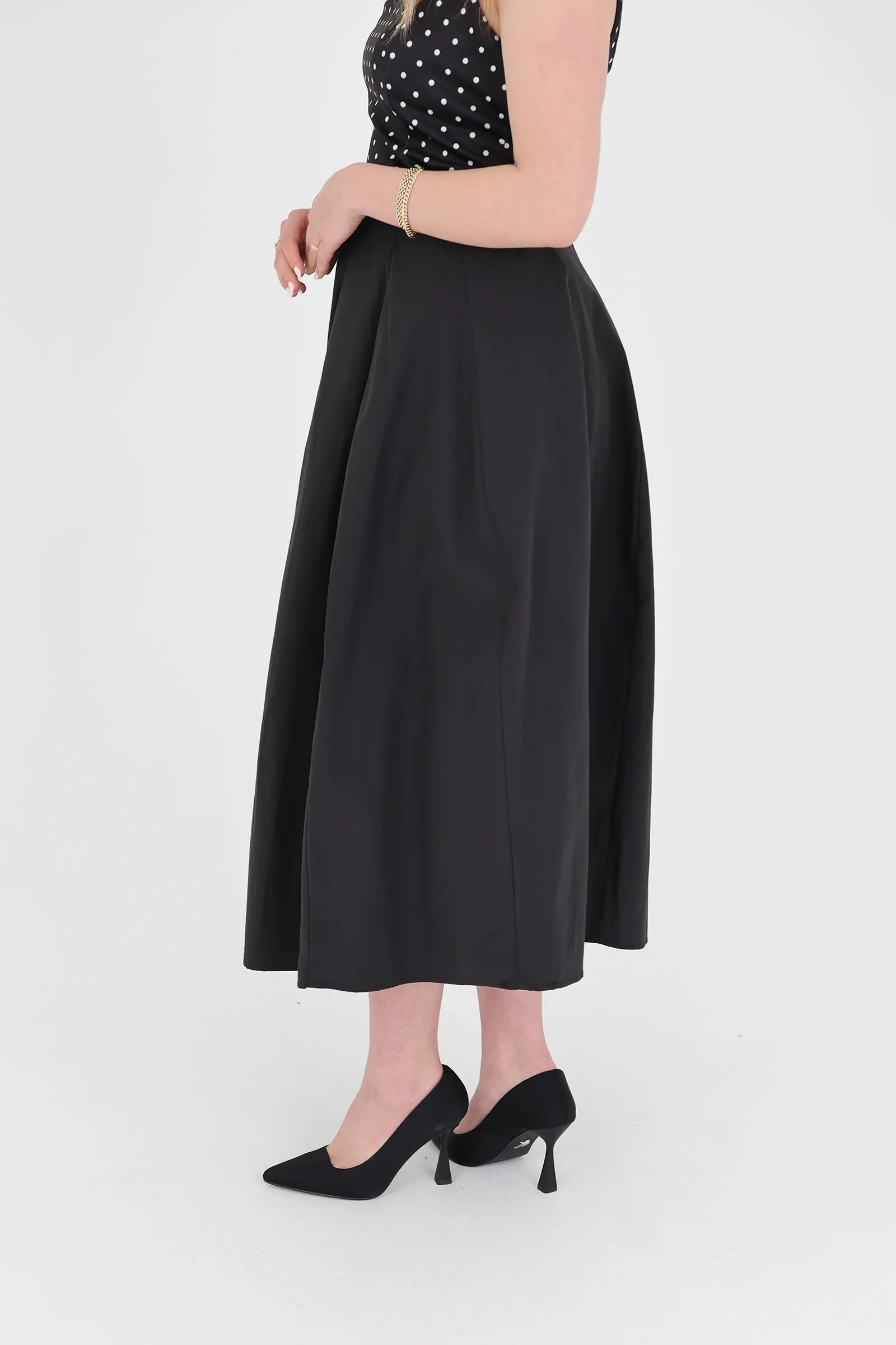 Fund midi circle skirt