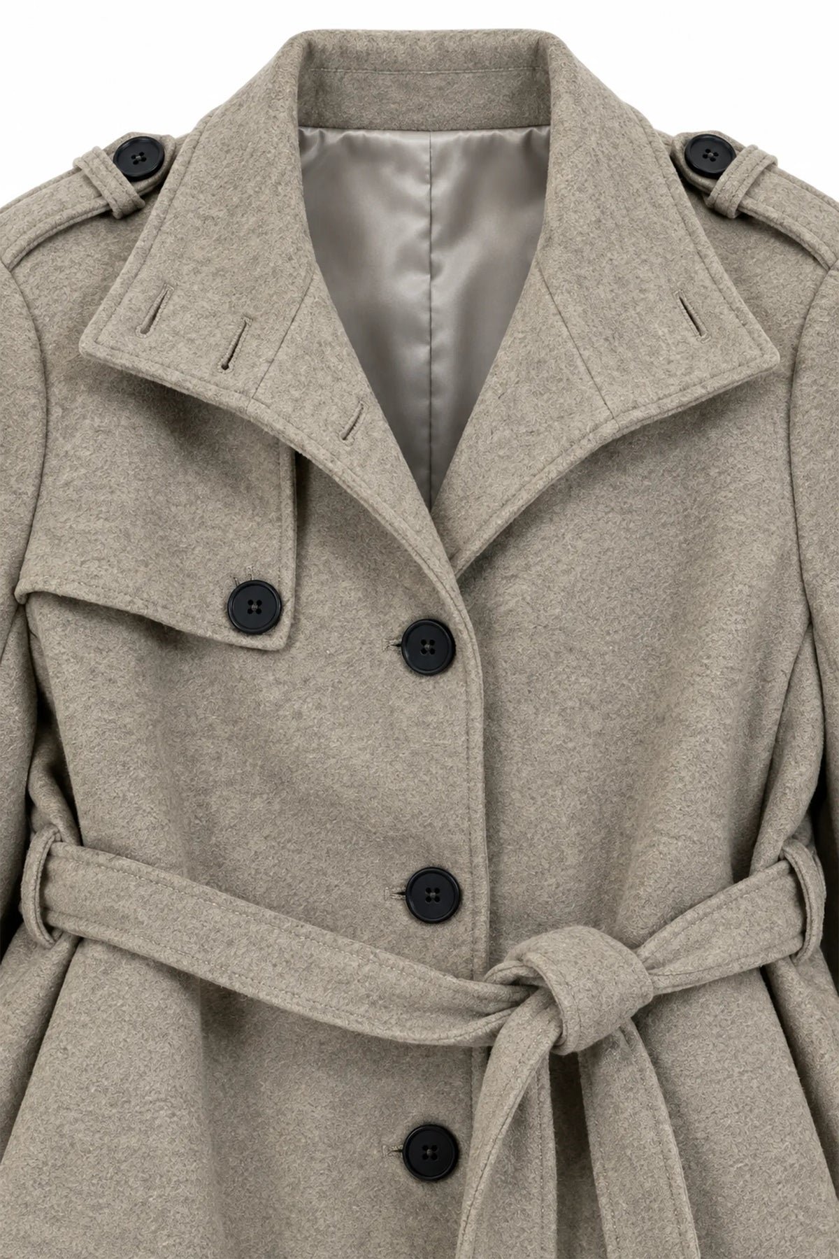 Jakne belted wool