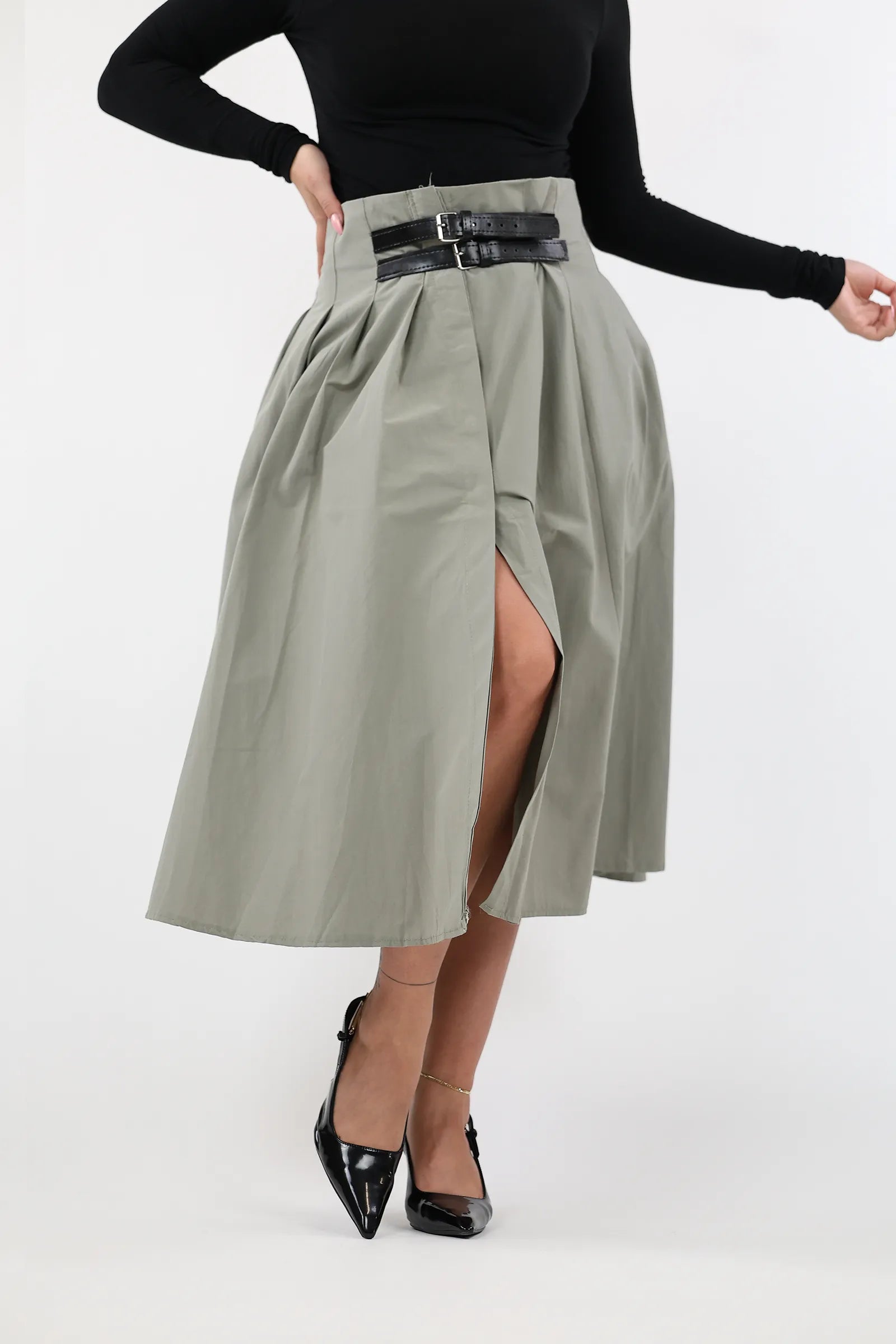 FUND PLEATED BELT