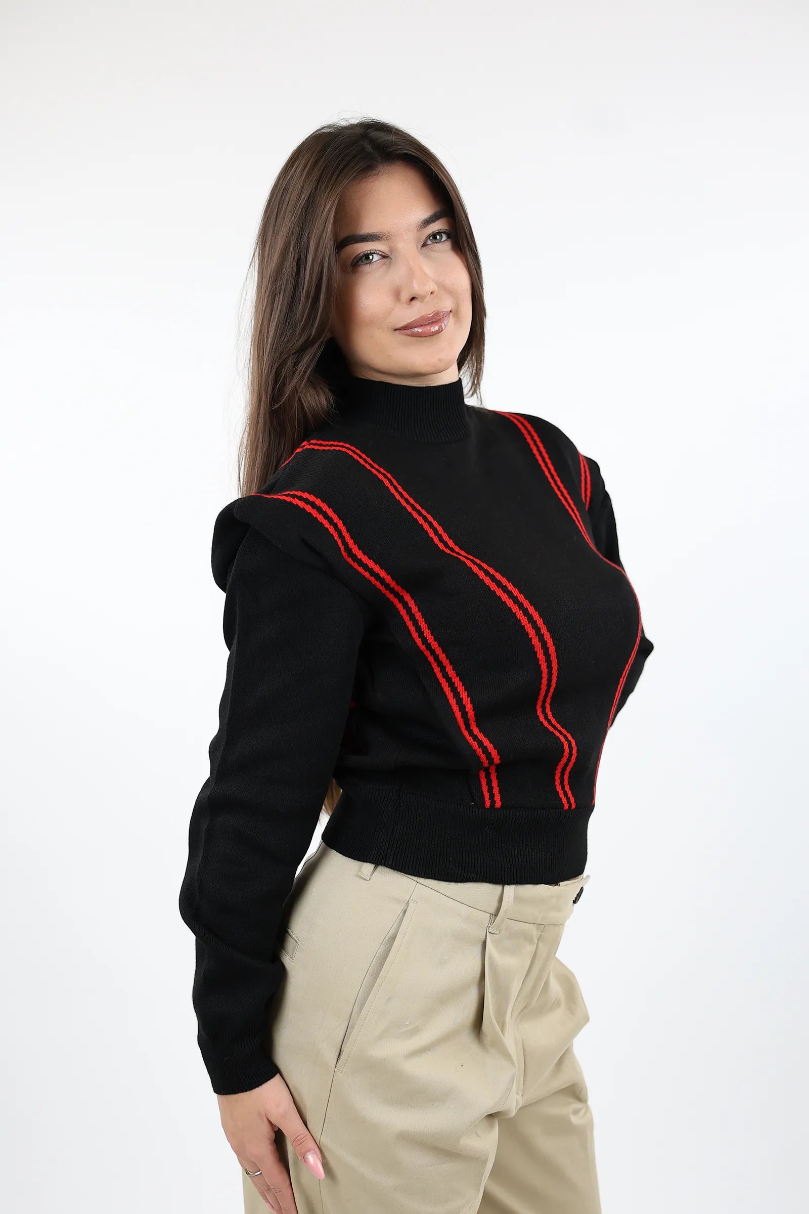 RROLKË BLACK AND RED STRIPE