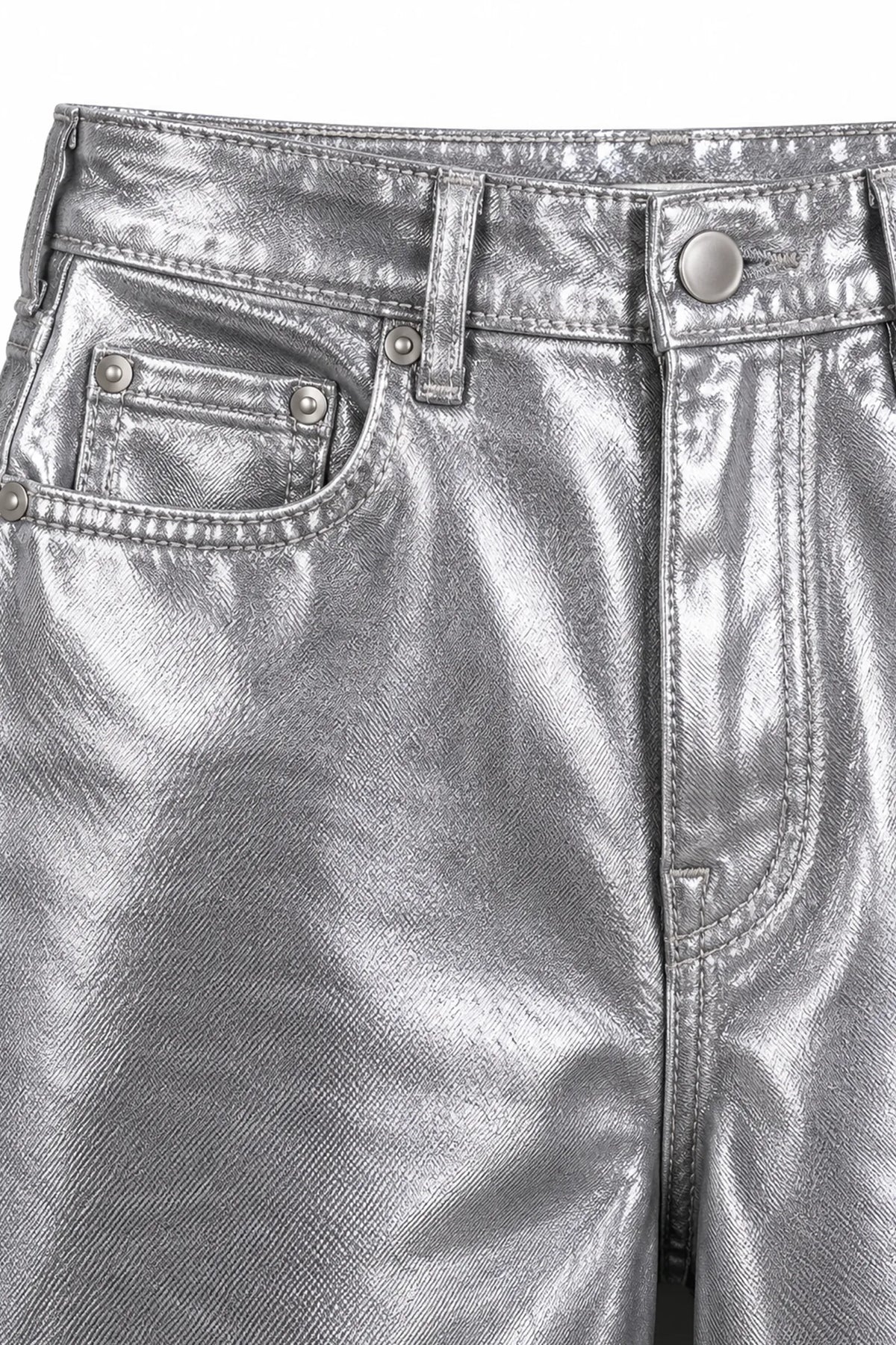 Pantallona metallic silver