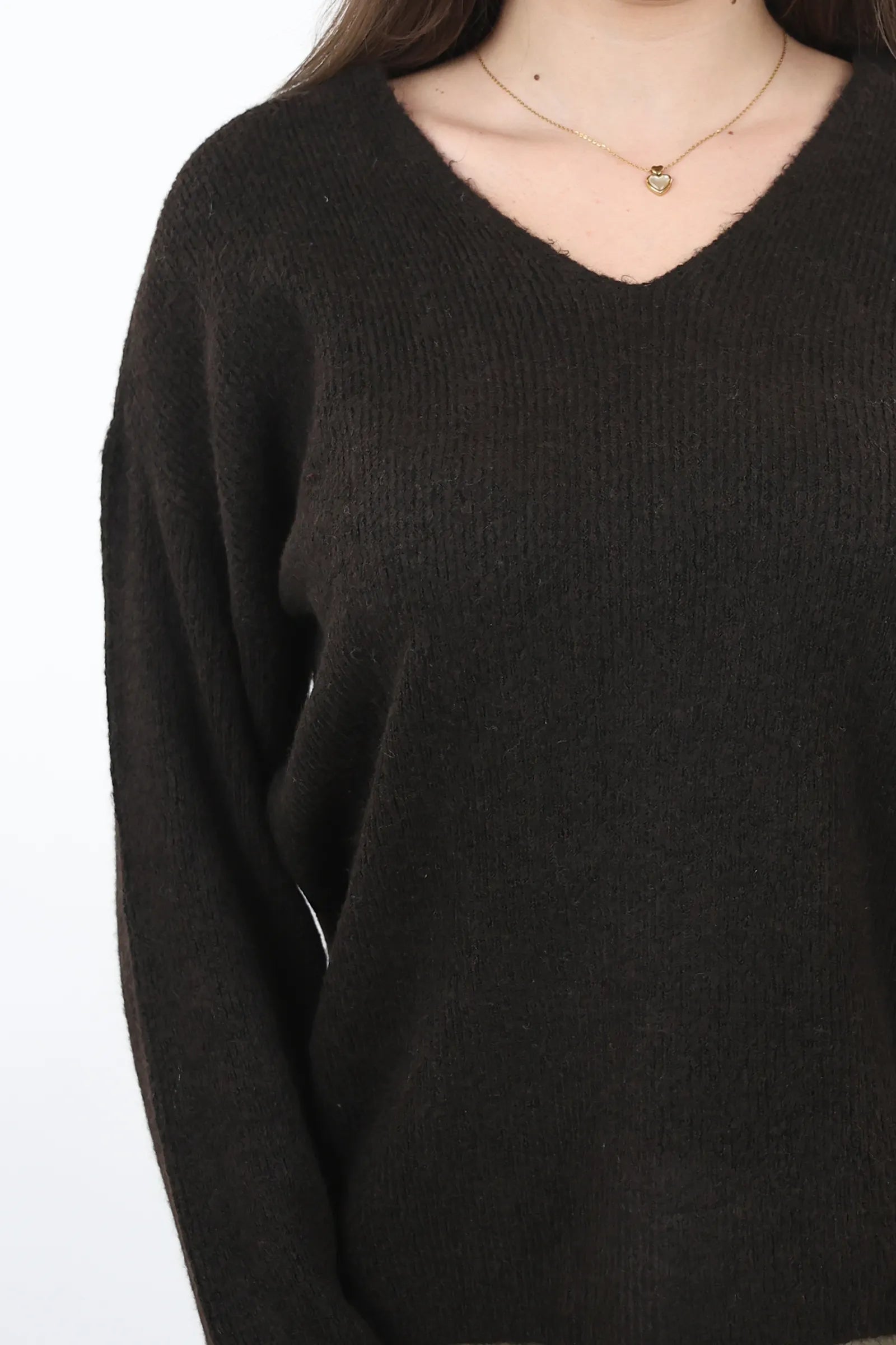 XHEMPER Deep V Knit