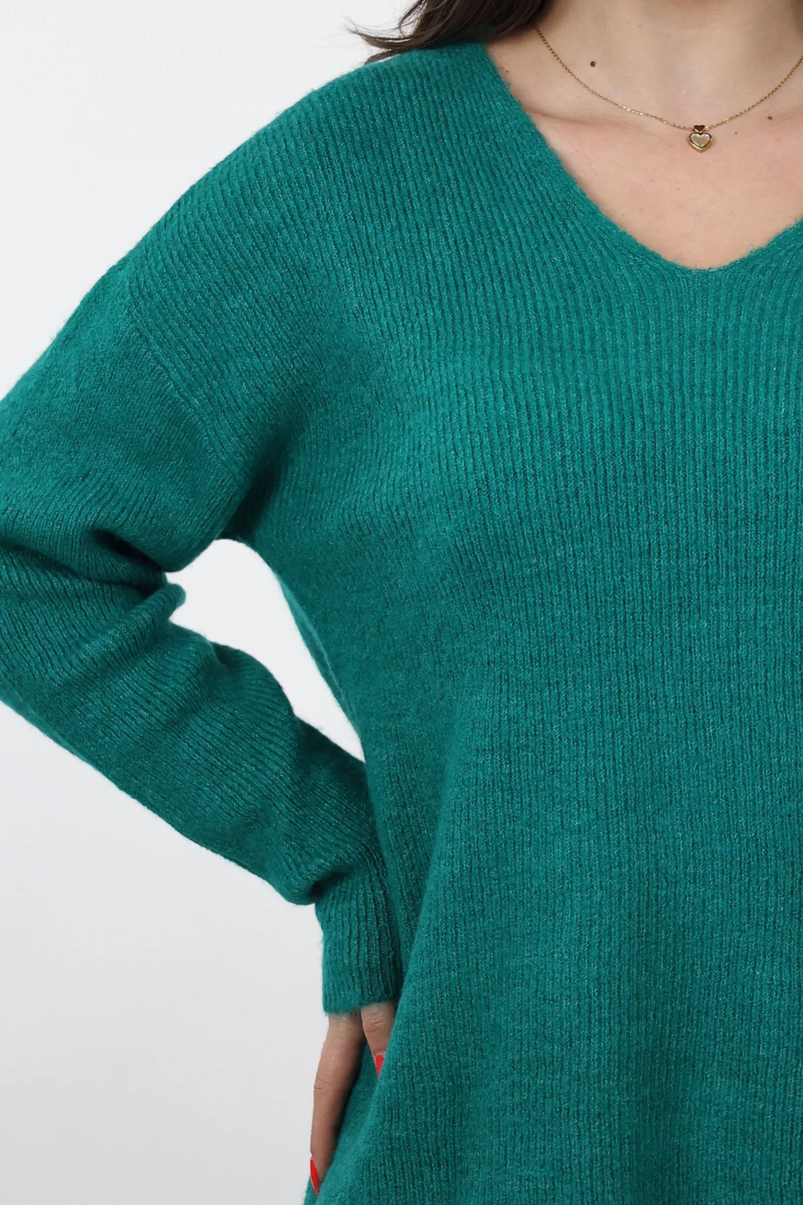 XHEMPER Deep V Knit