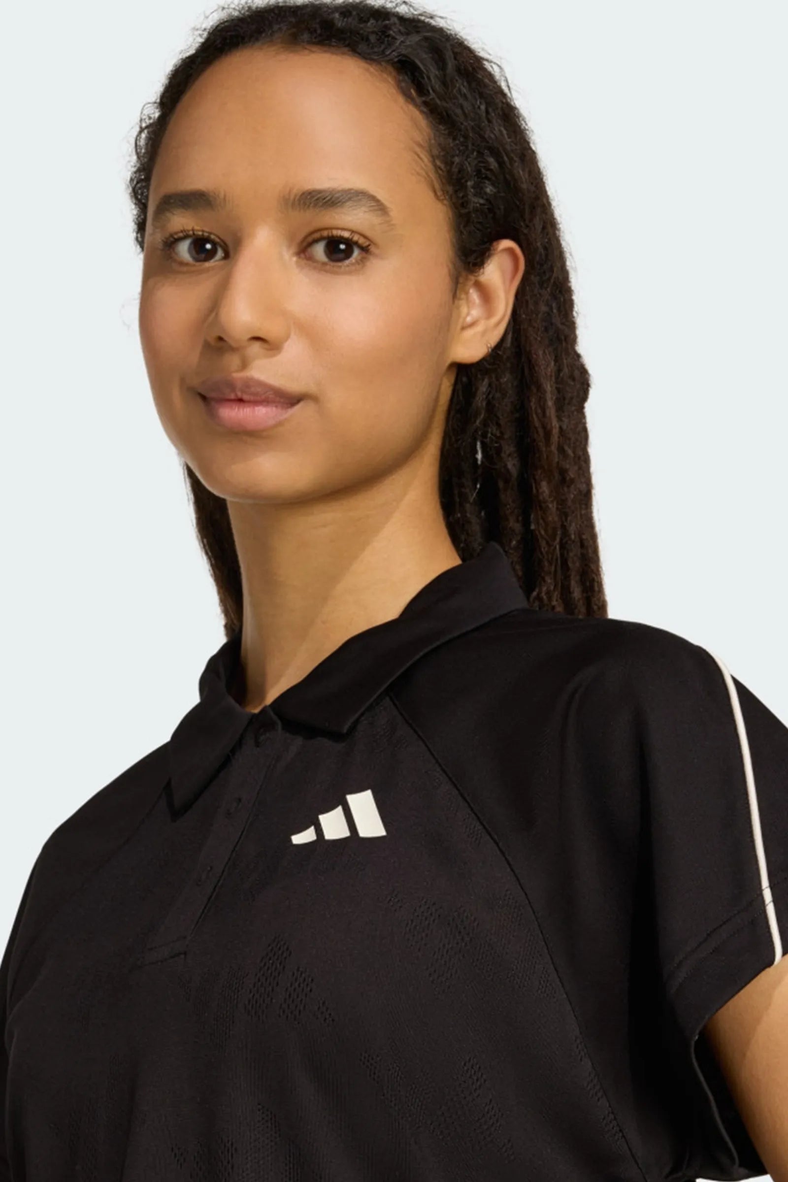 MAICË ADIDAS Stadium 3-Stripes Tennis Inspired Jacquard Polo Tee