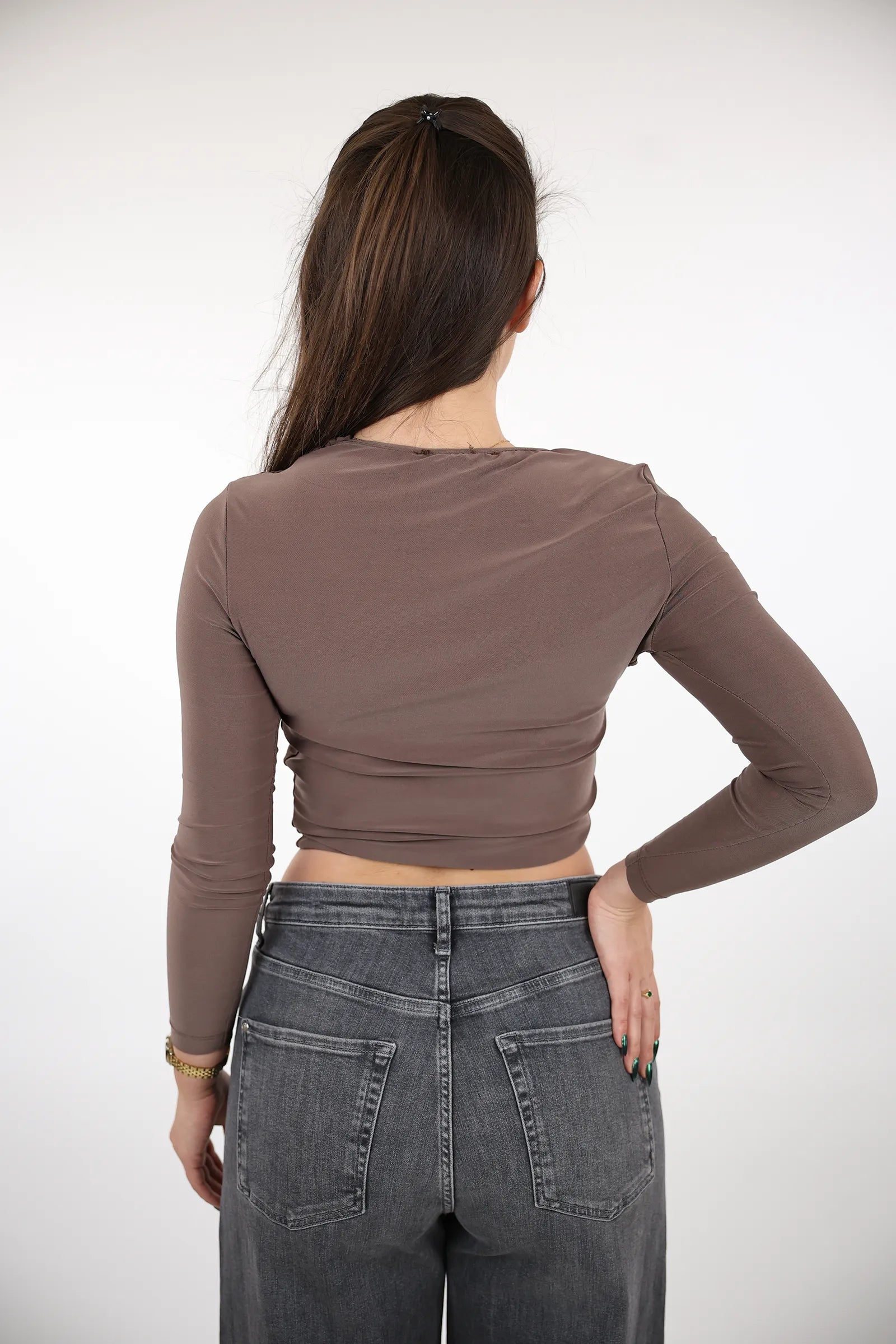 BLUZË Ruched Crop Top