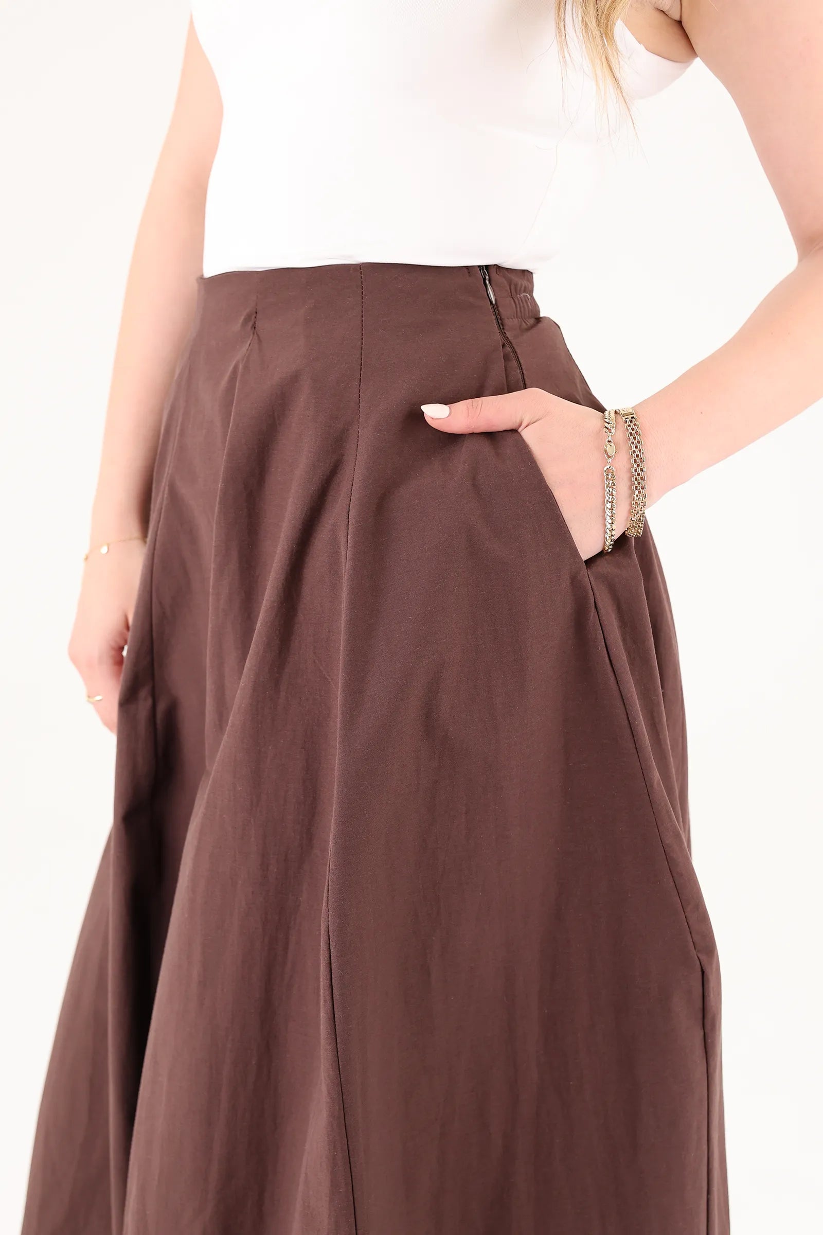 Fund midi circle skirt