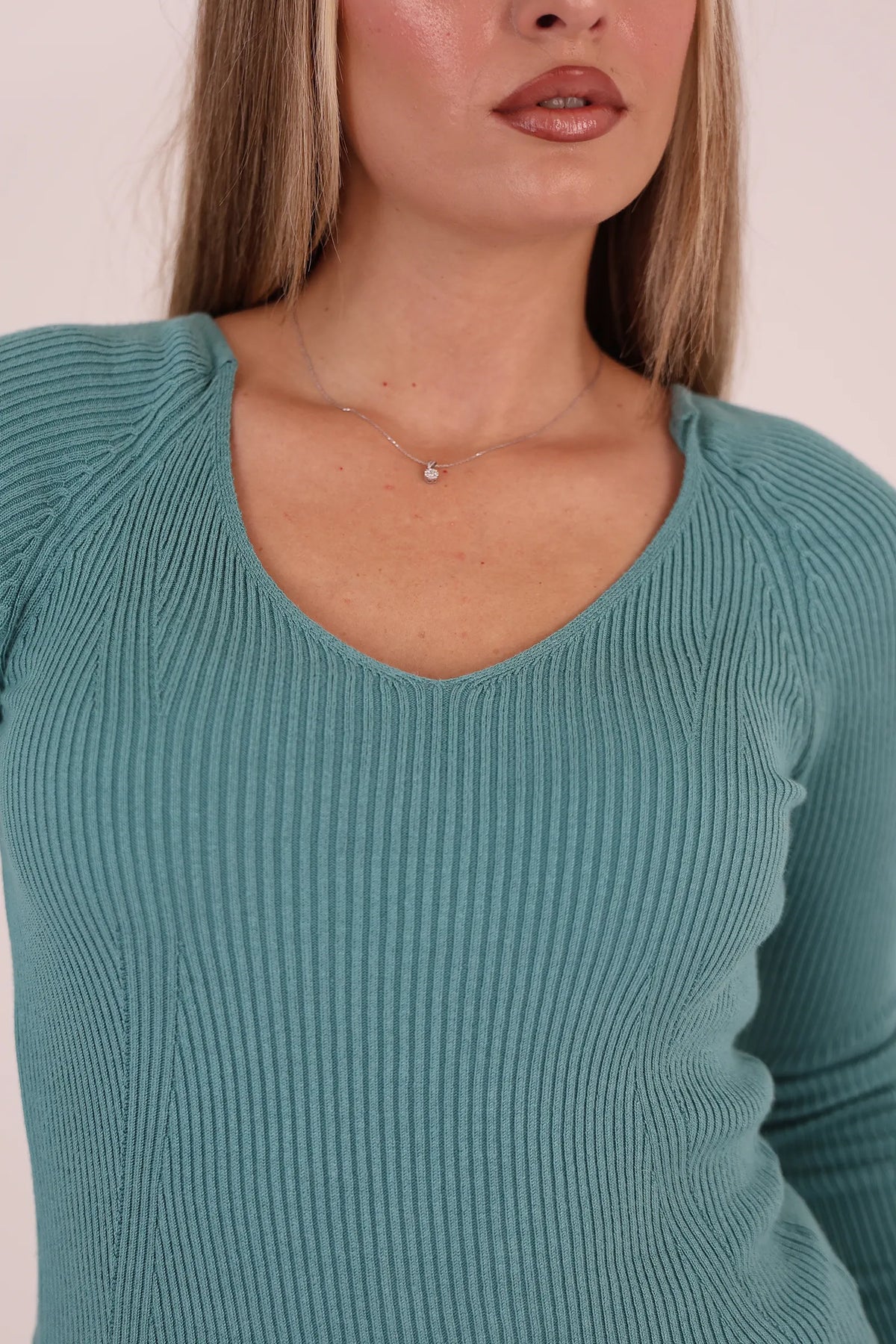 Bluze v-neck knit