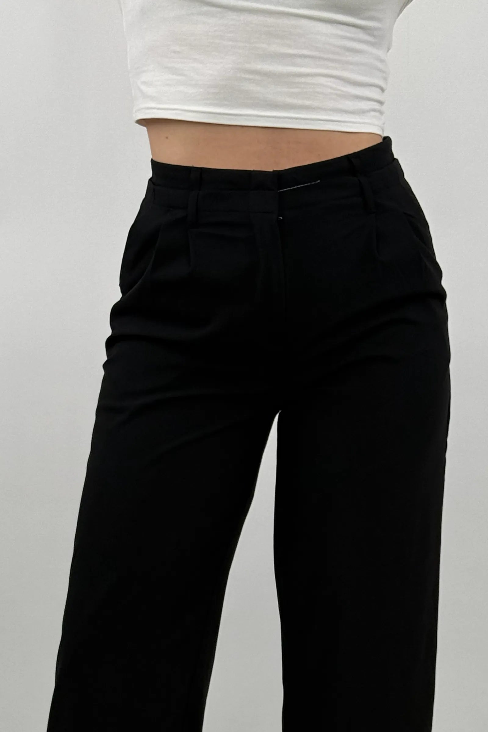 Pantallona classic black flowy