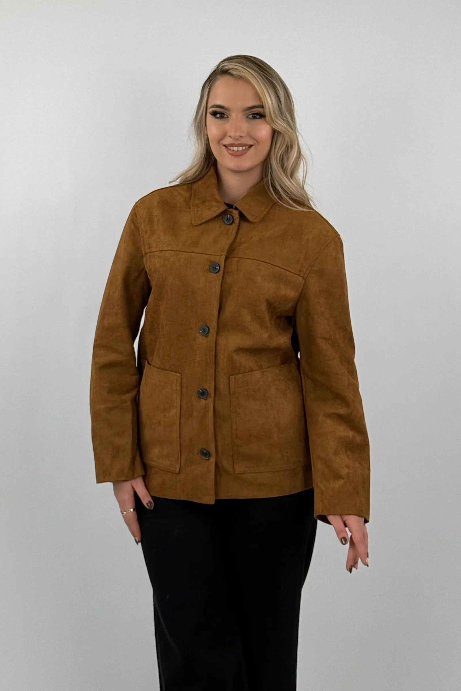 Jakne Boxy Fit Suede