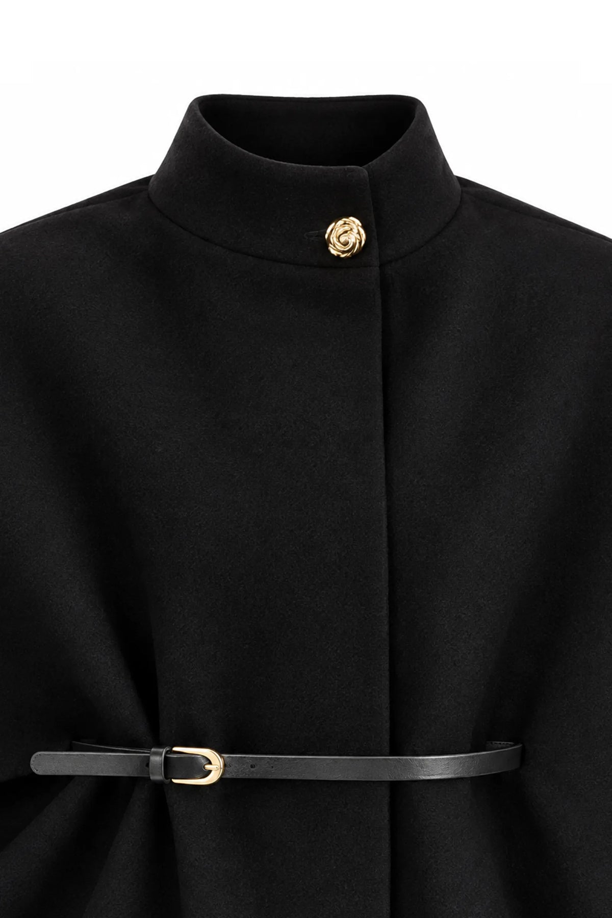 Sako mock-neck poncho