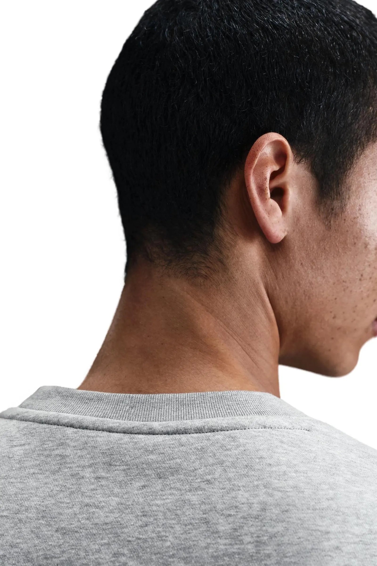 Duks nike club crew dark grey heather / white FN3886-063