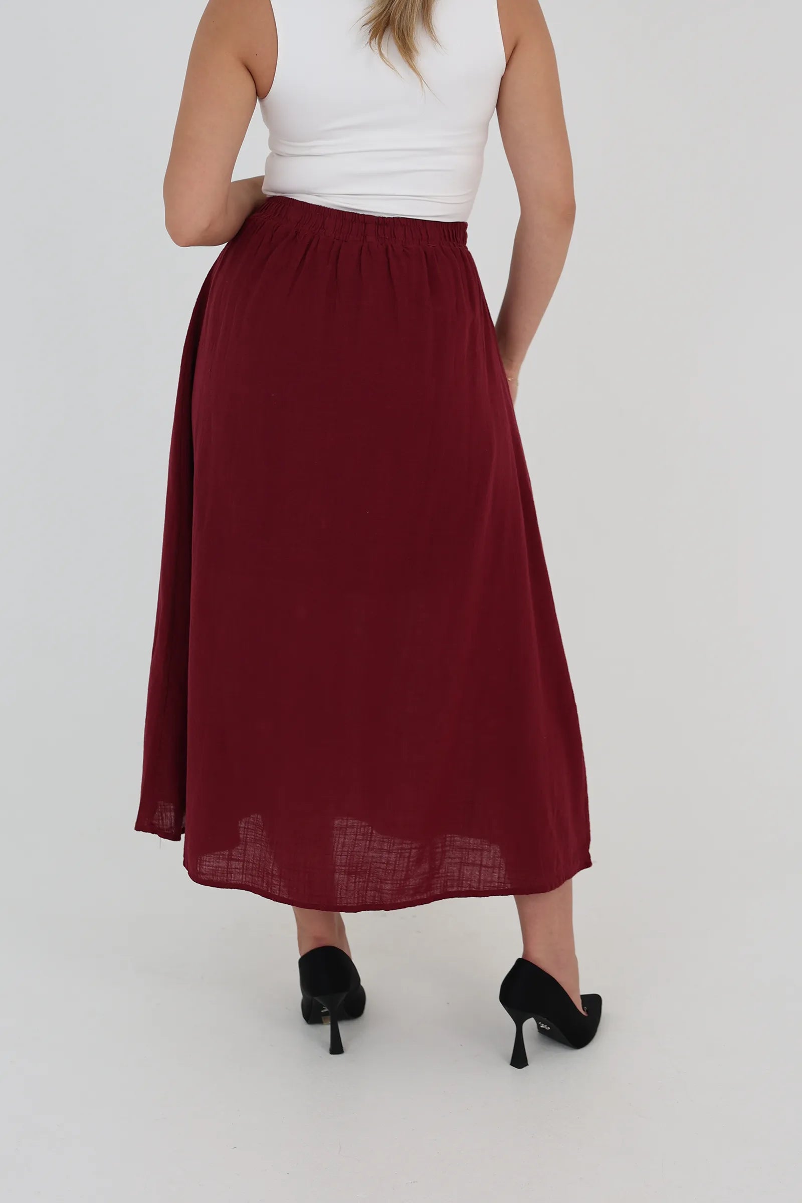 Fund elastic waist midi