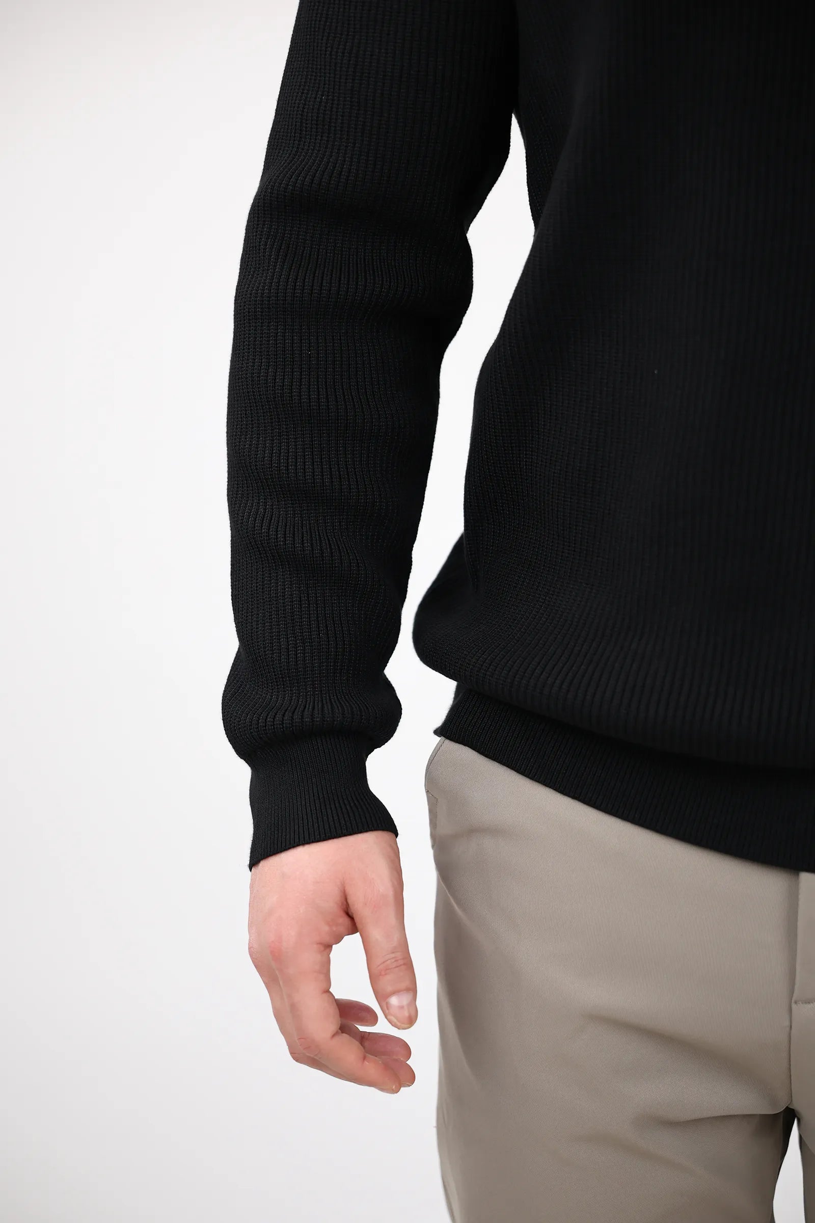 XHEMPER Funnel Neck Rib