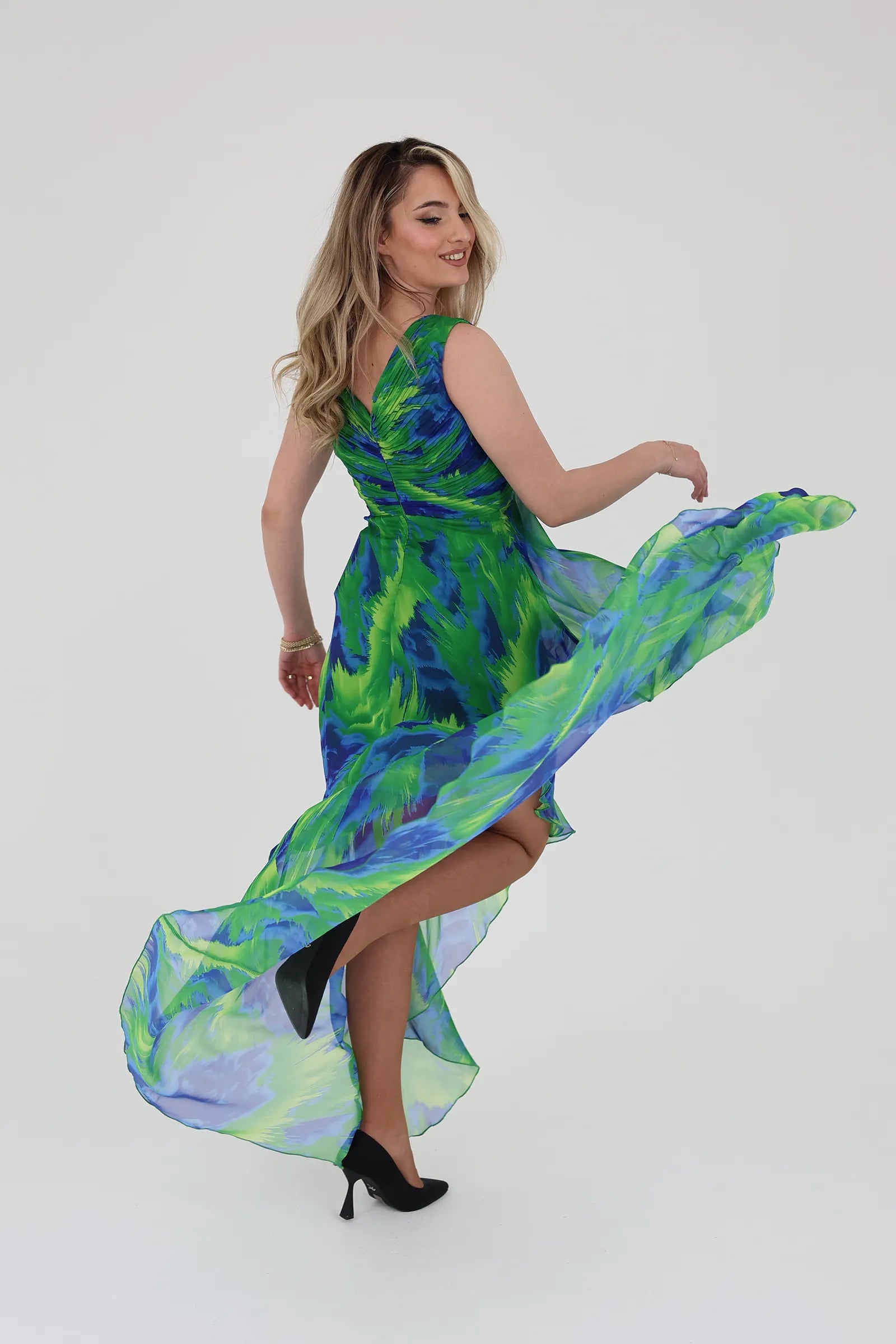 Fustan abstract print