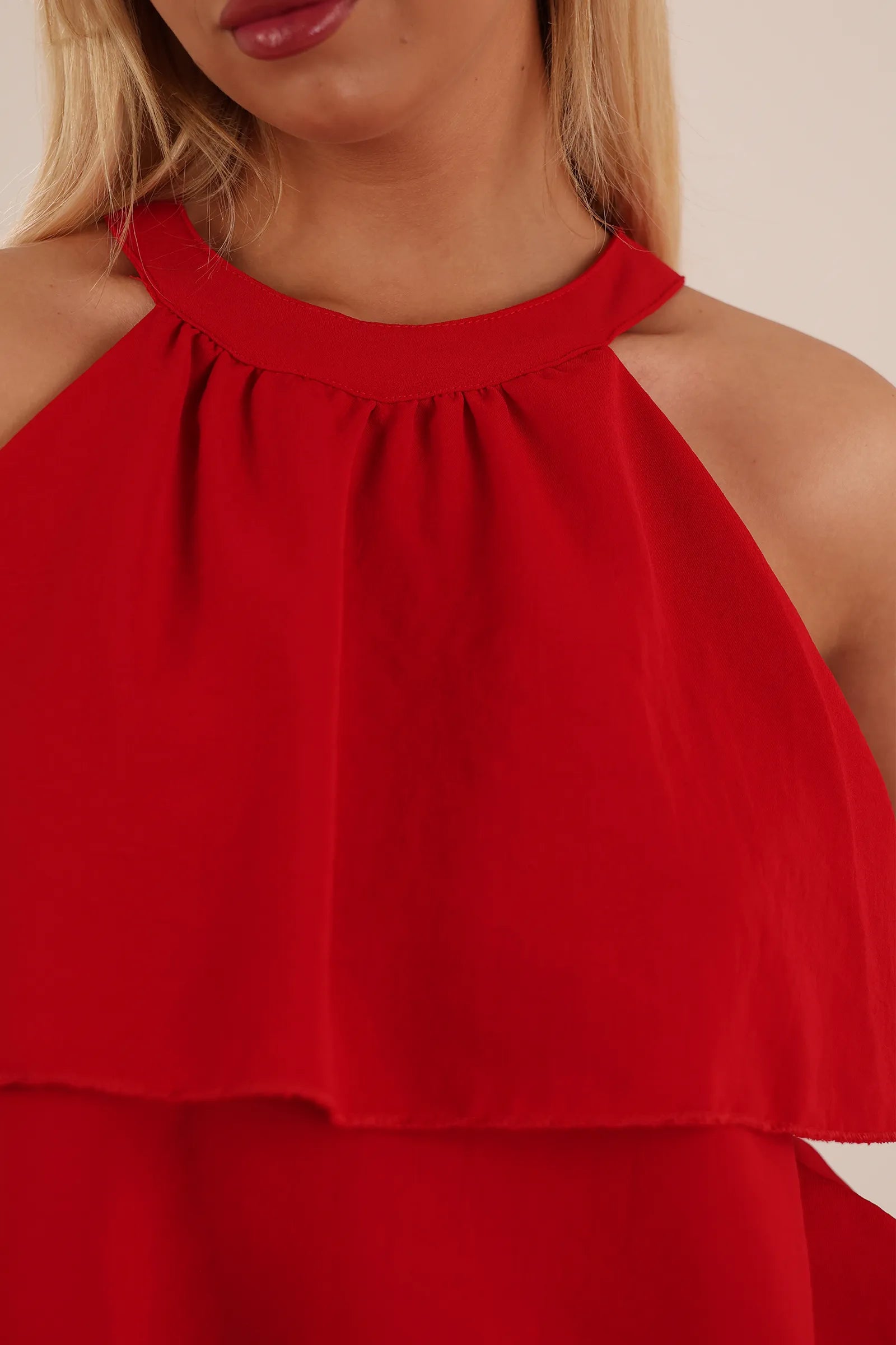Maice red chiffon
