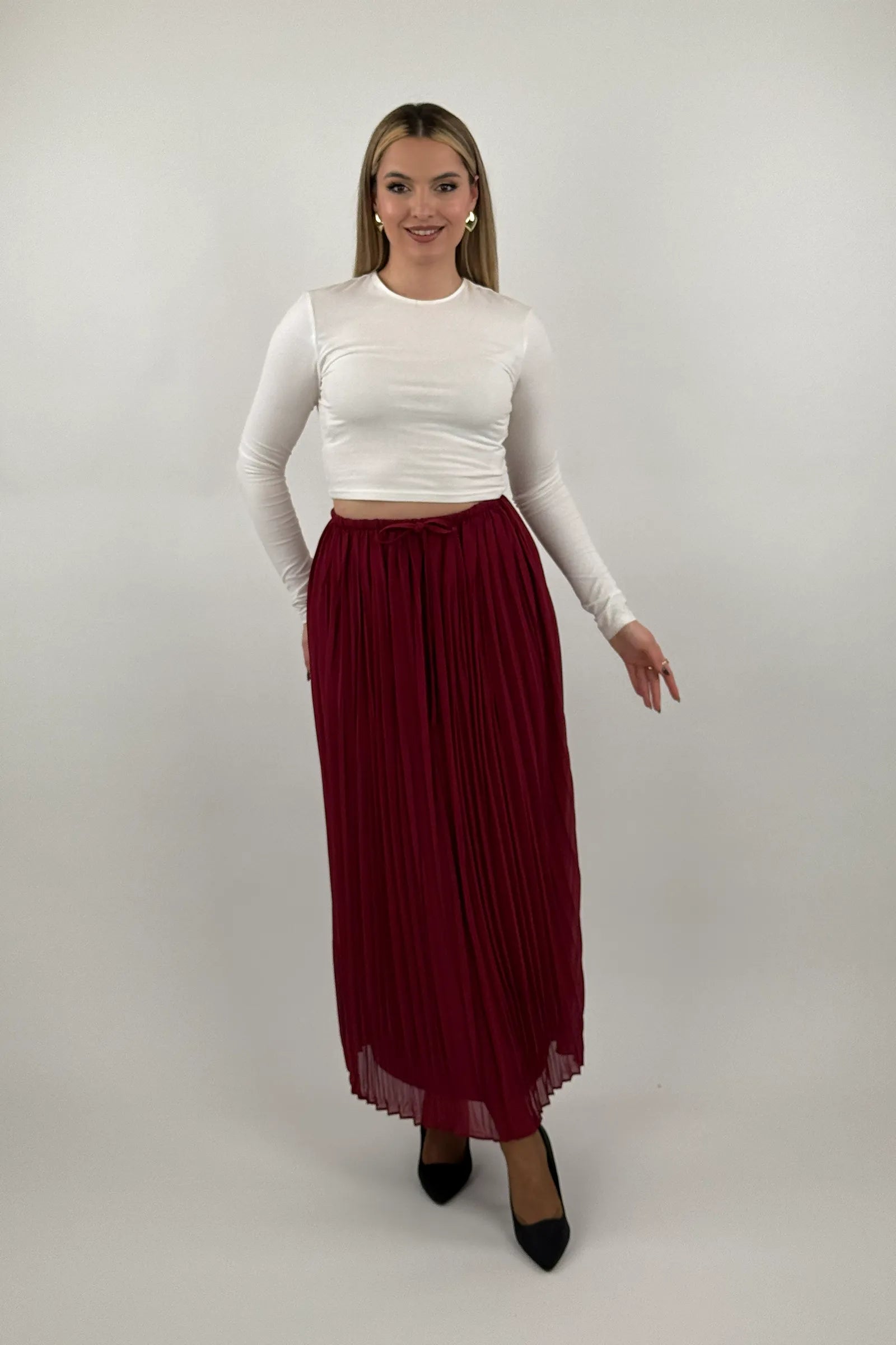 Fund Flowy Pleated Skirt