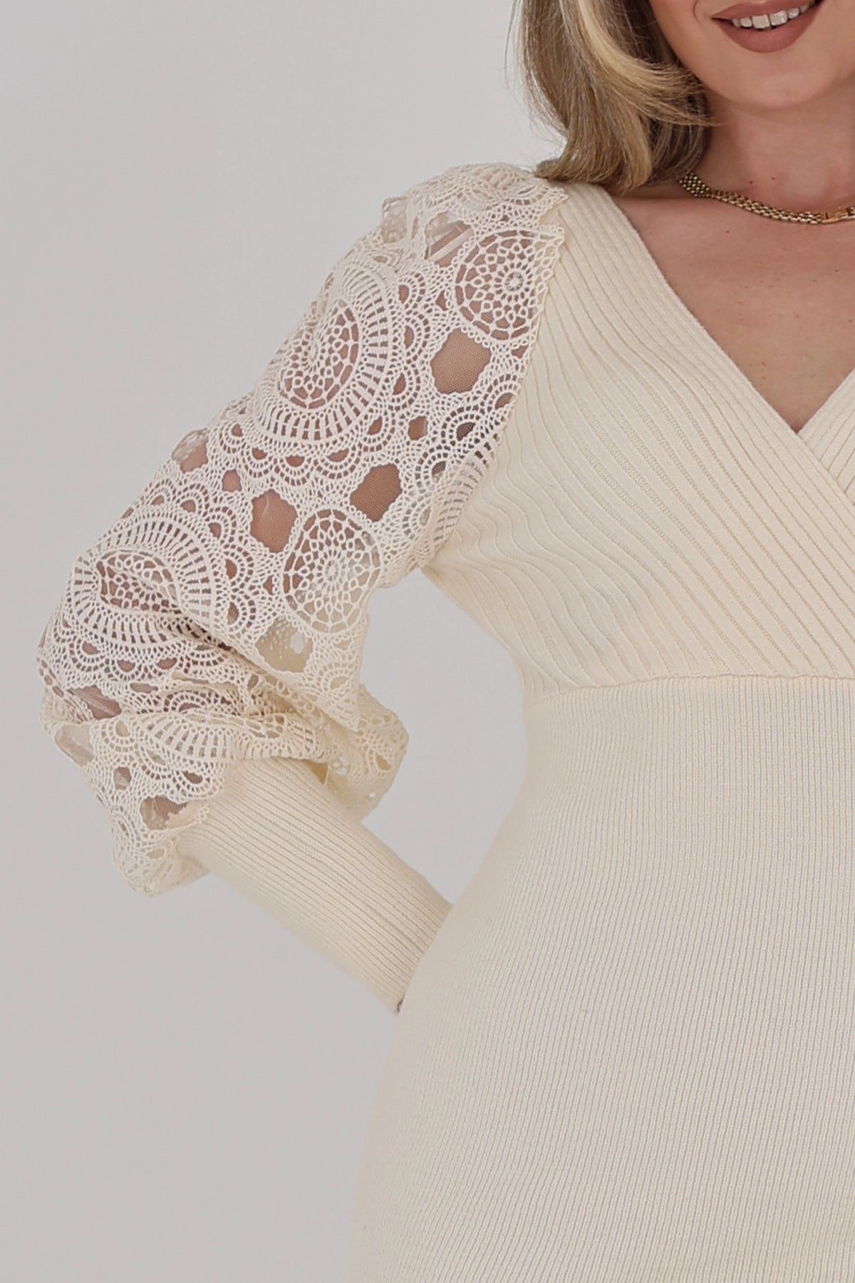 Fustan rib-knit maxi