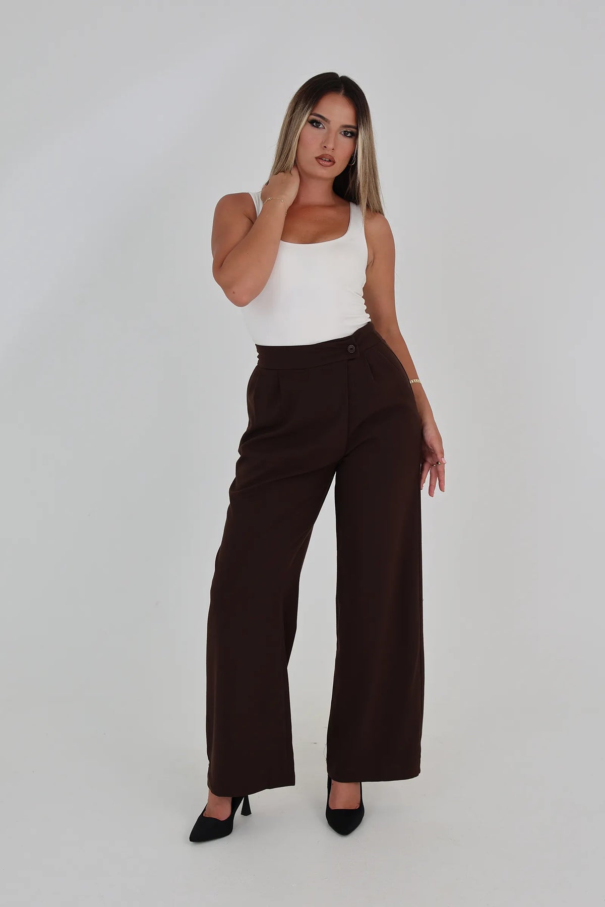 Pantallona high-waisted