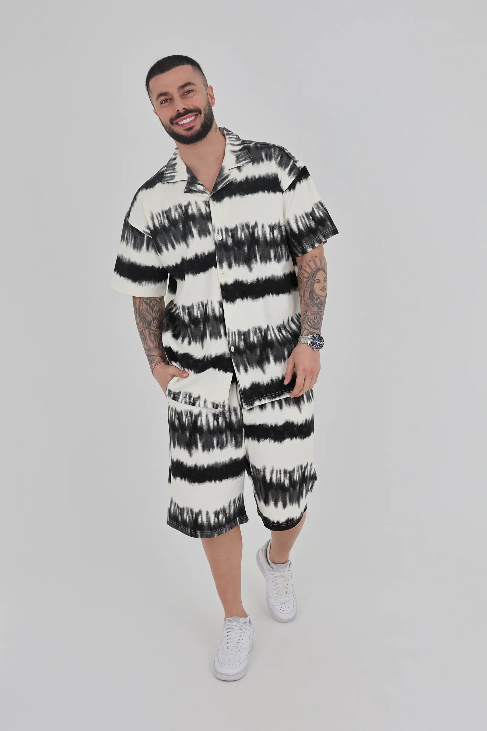 Pantallona relaxed fit printed