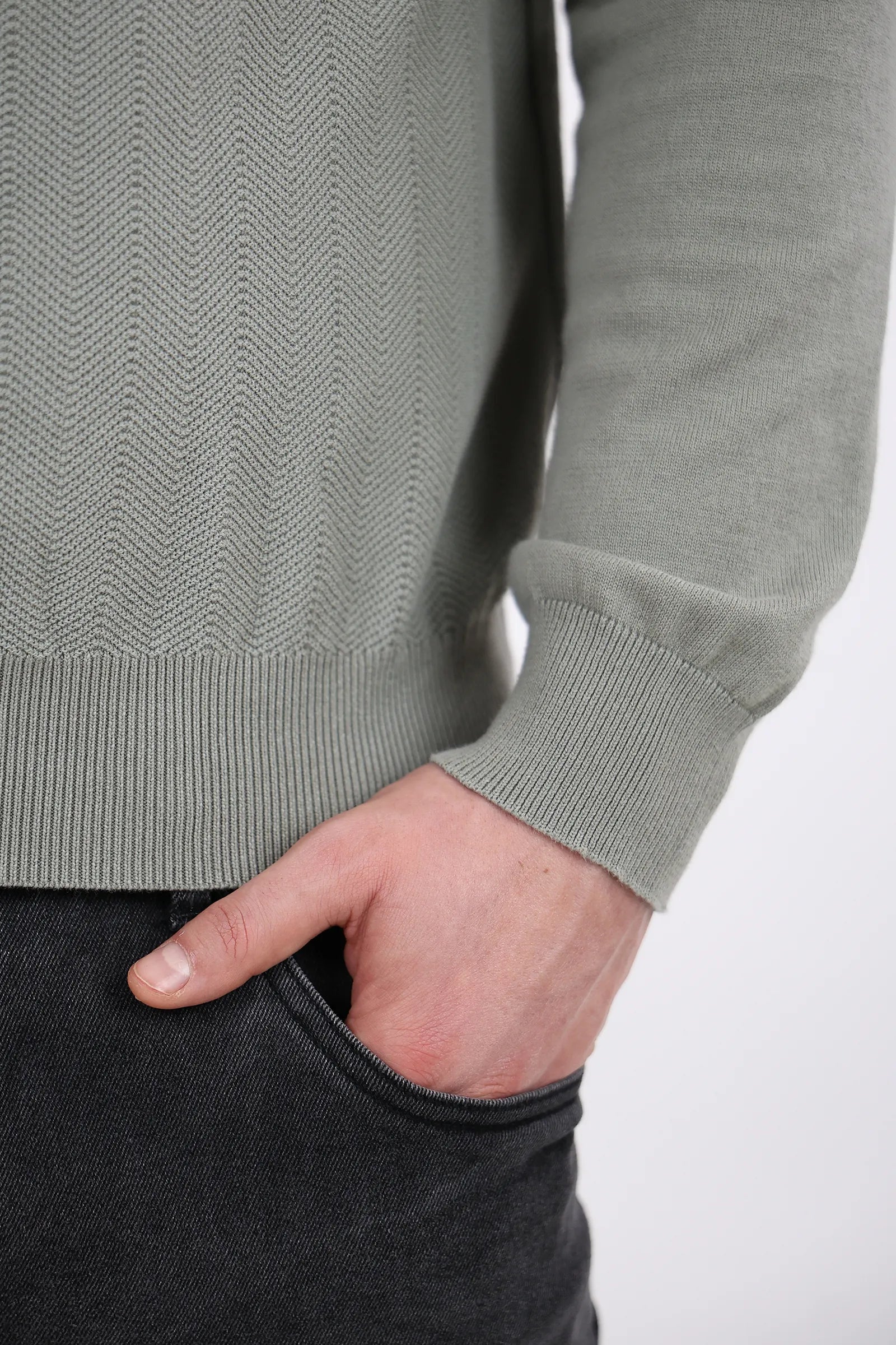 XHEMPER zip top knit