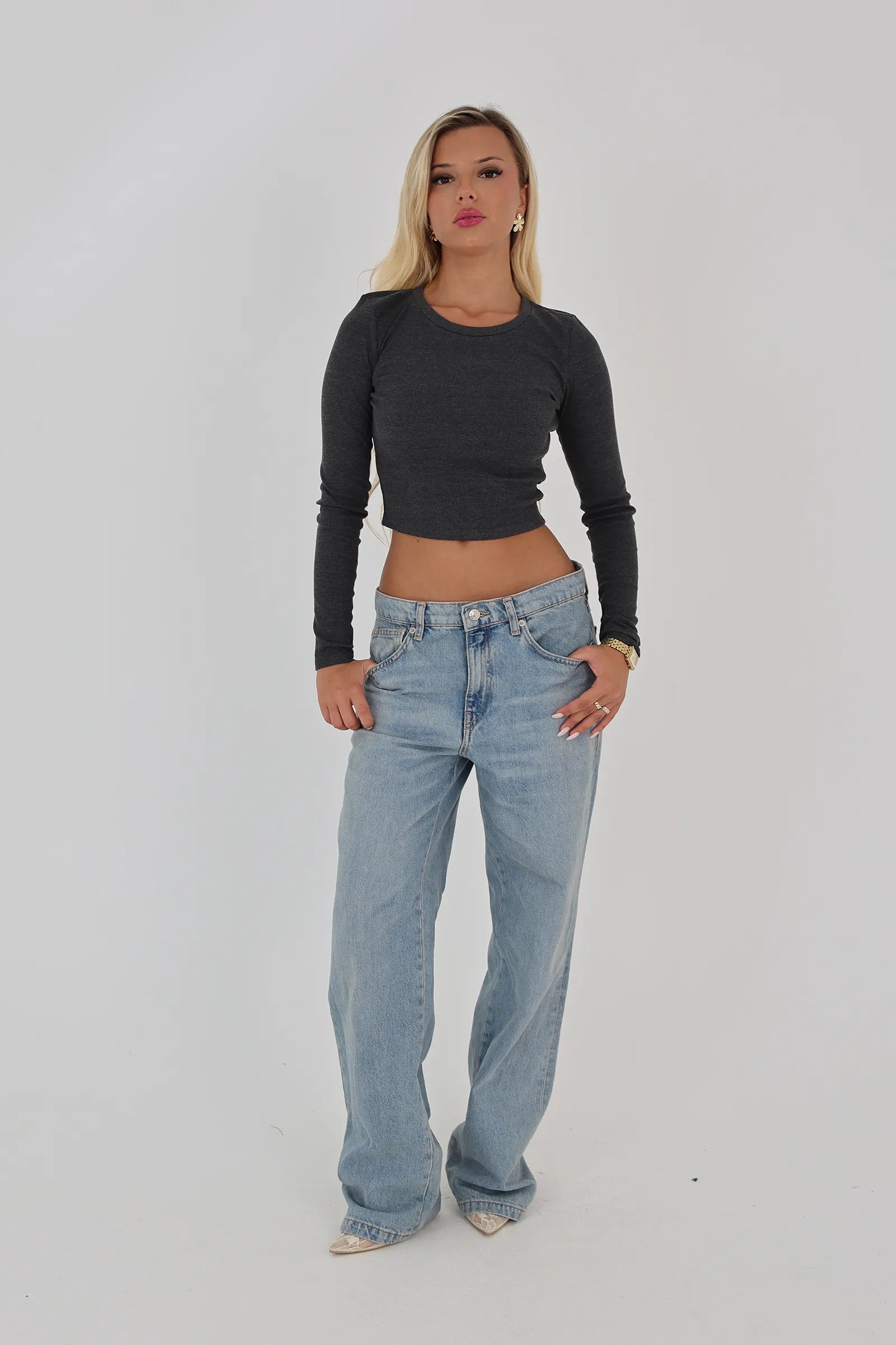 Bluze crewneck crop