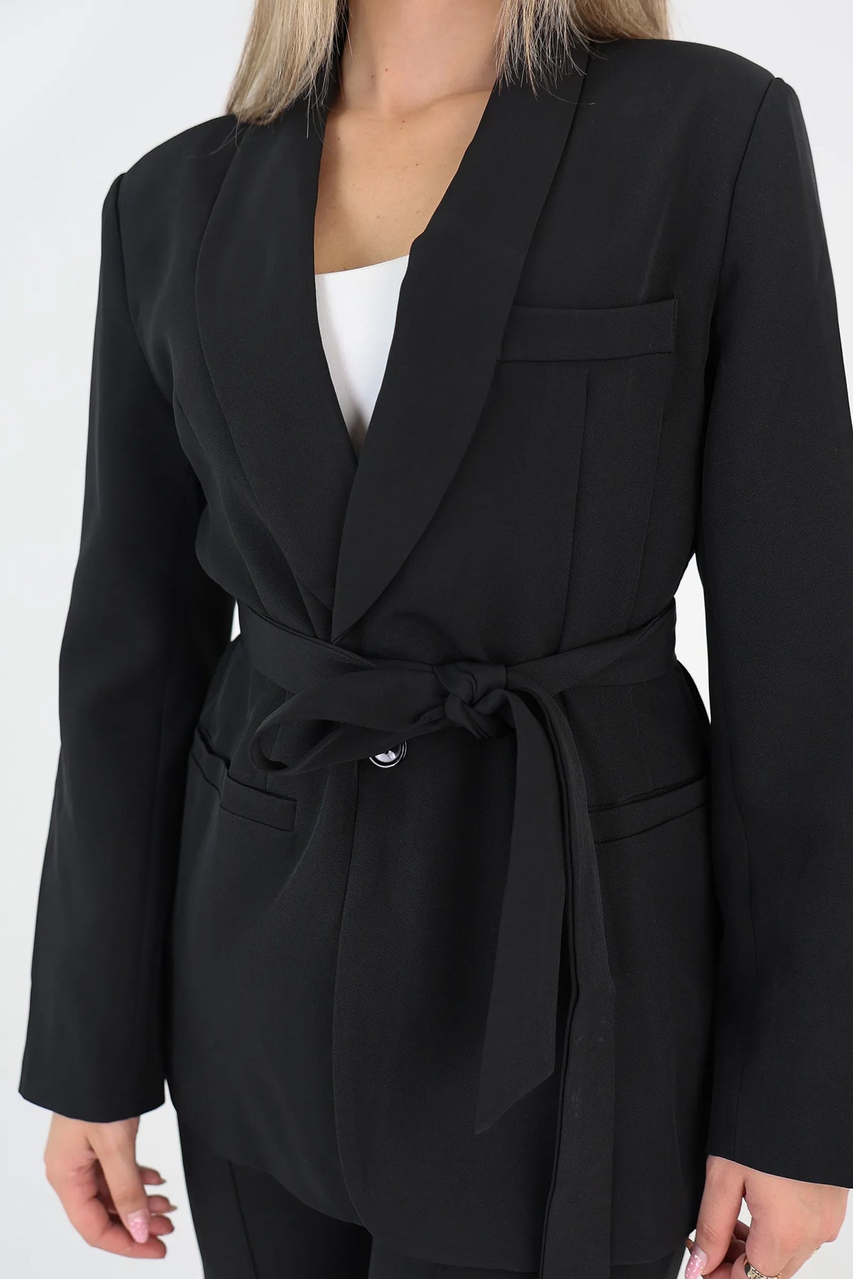 Sako tie waist blazer