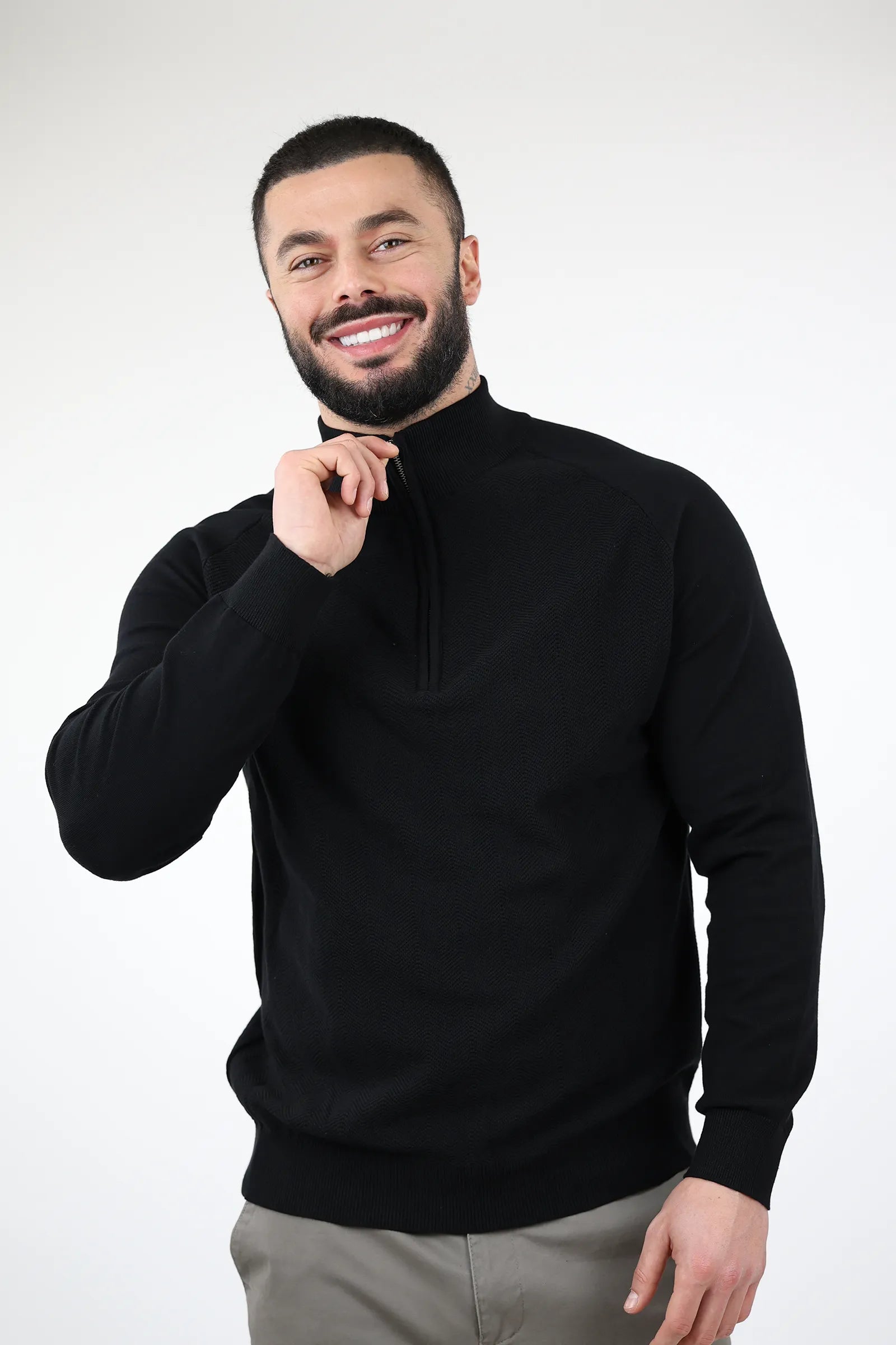 XHEMPER zip top knit