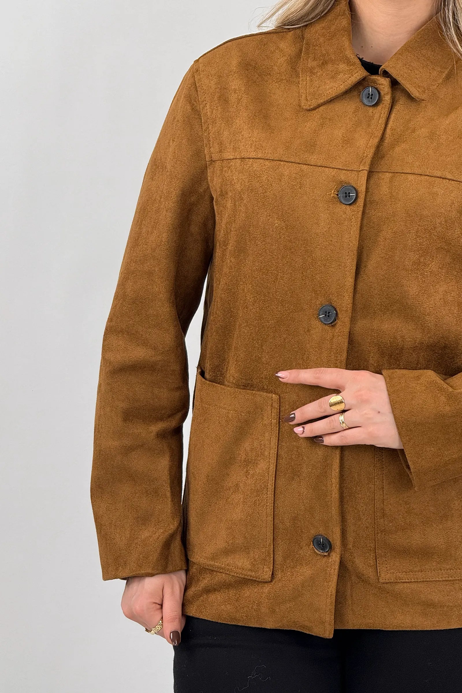 Jakne Boxy Fit Suede